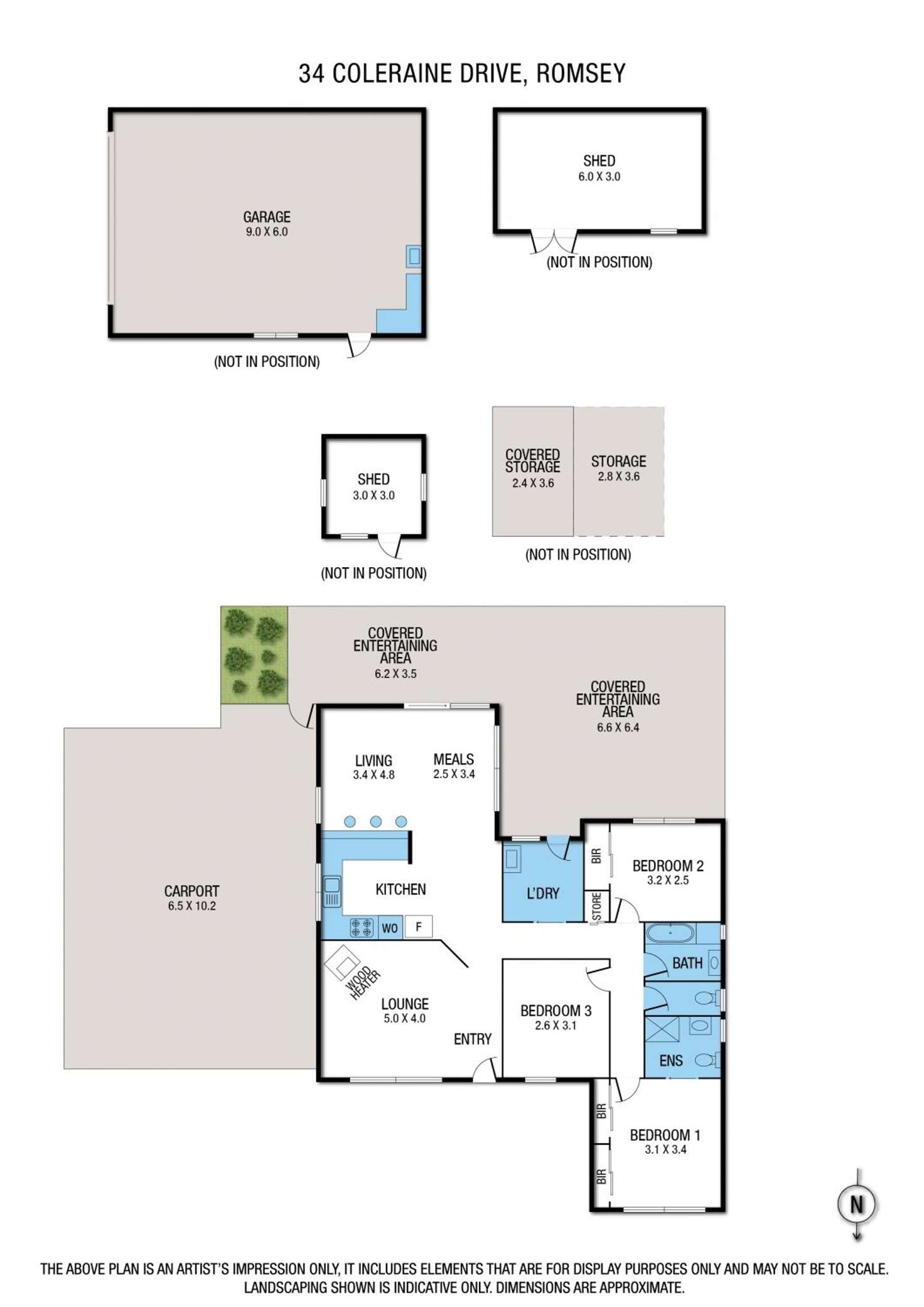 Floorplan of Homely house listing, 34 Coleraine Drive, Romsey VIC 3434