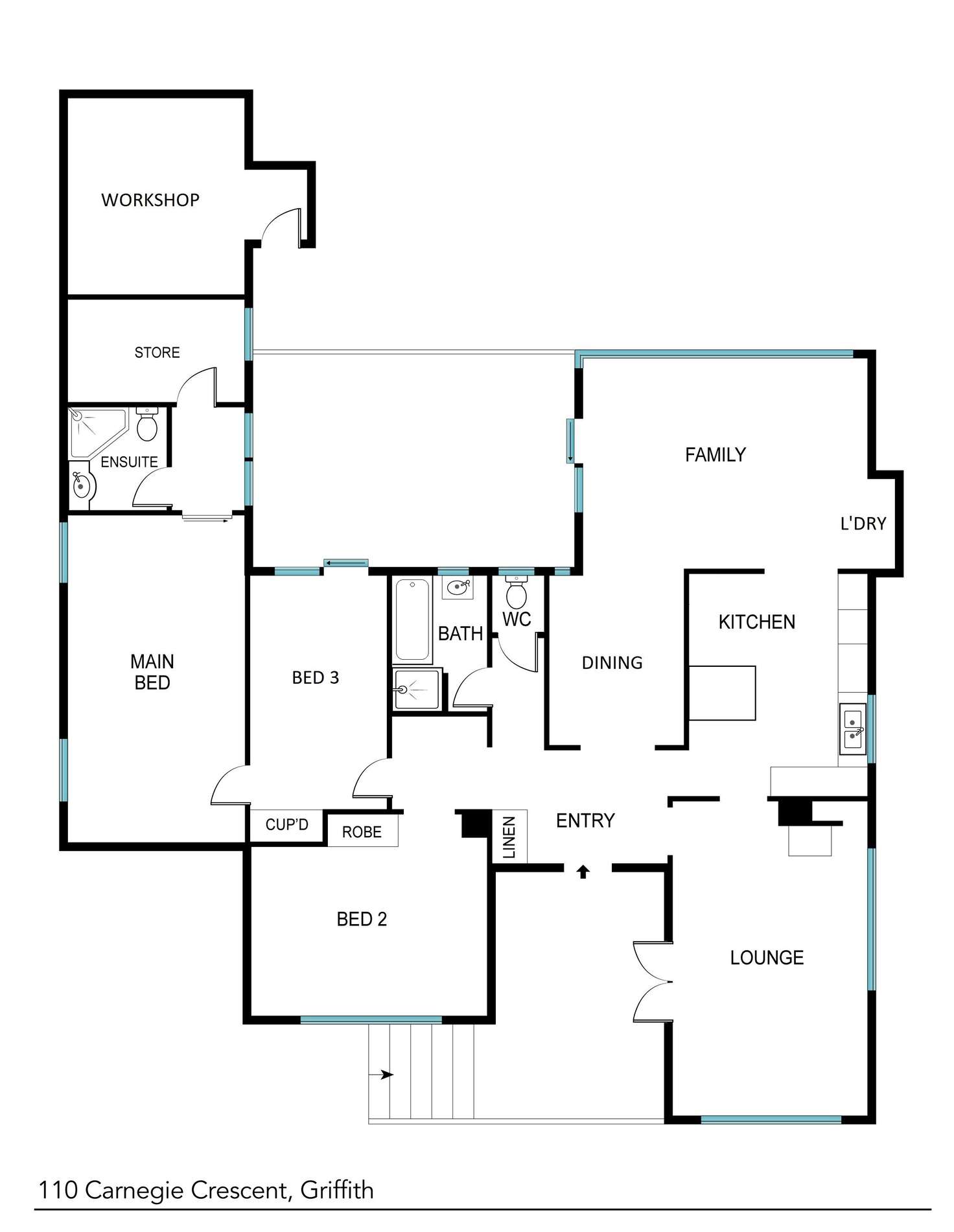 Floorplan of Homely house listing, 110 Carnegie Crescent, Griffith ACT 2603