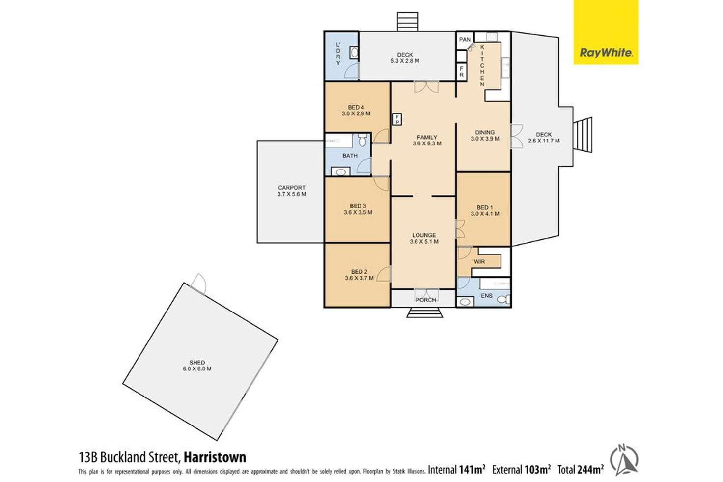 Floorplan of Homely house listing, 13B Buckland Street, Harristown QLD 4350