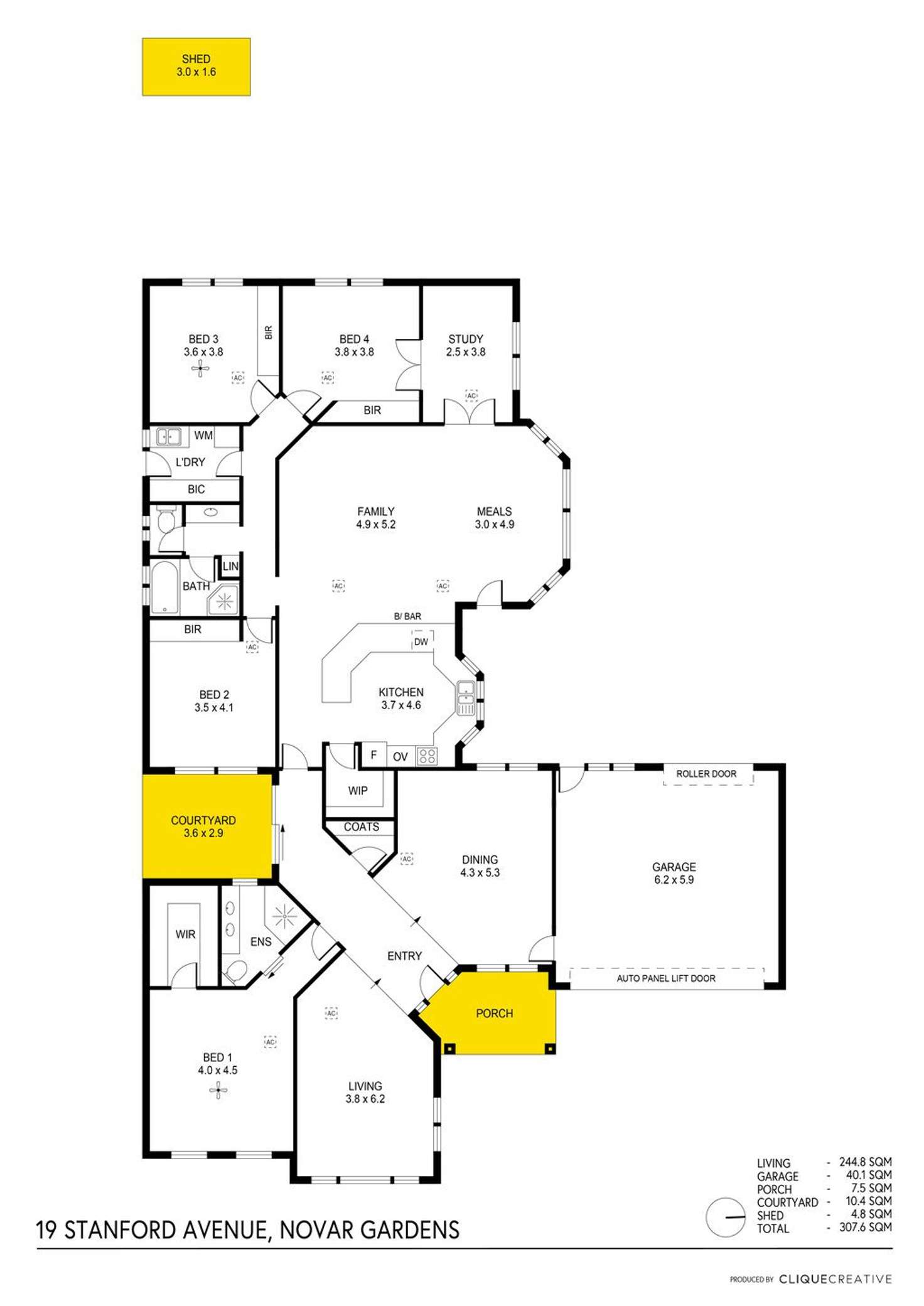 Floorplan of Homely house listing, 19 Stanford Avenue, Novar Gardens SA 5040