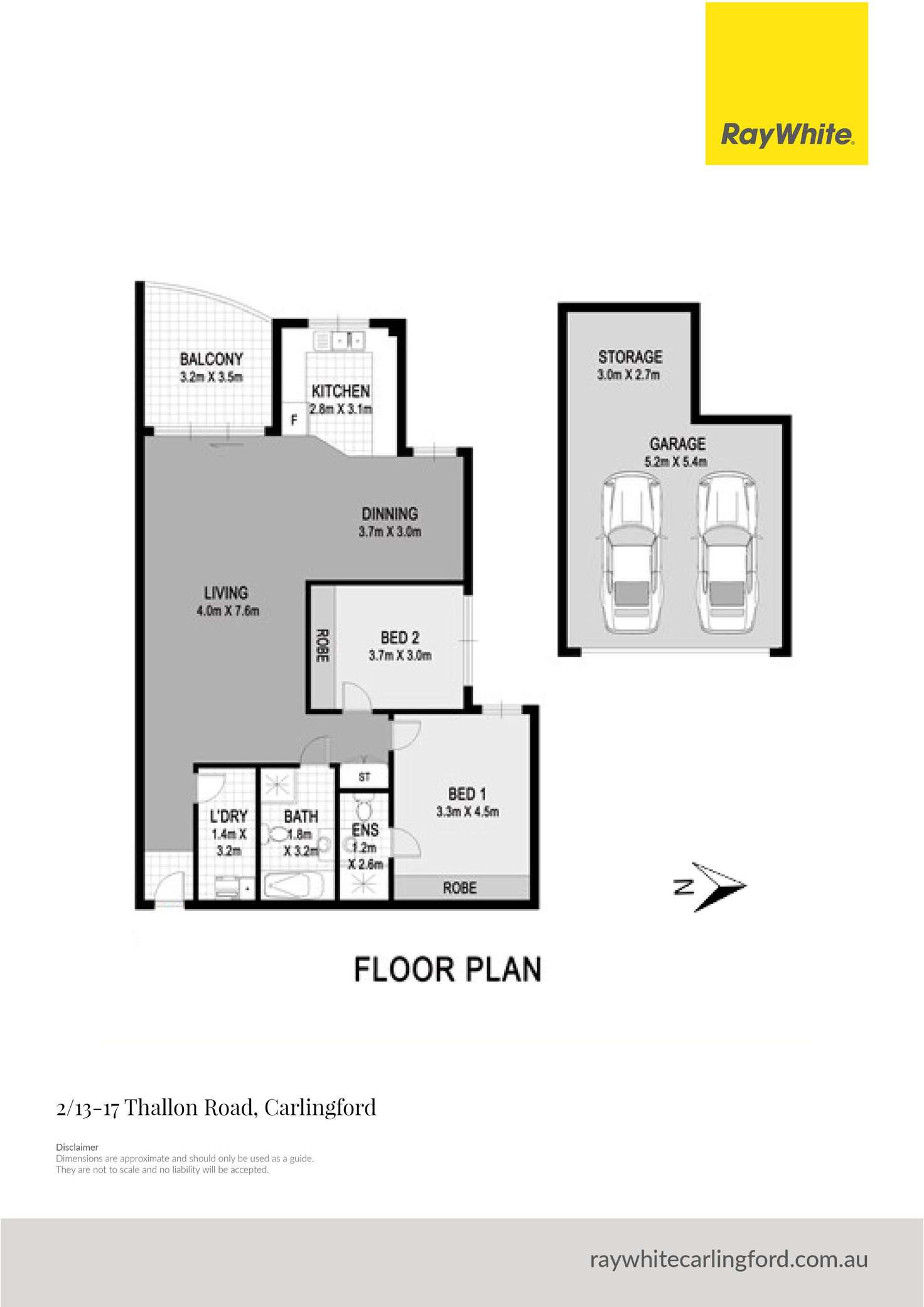 Floorplan of Homely apartment listing, 2/13-17 Thallon Street, Carlingford NSW 2118