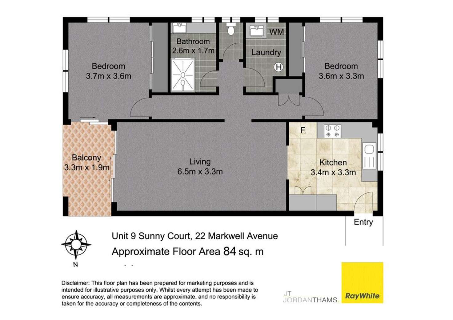 Floorplan of Homely apartment listing, 22 Markwell Avenue, Surfers Paradise QLD 4217