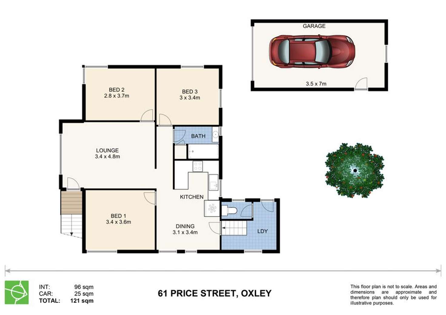 Floorplan of Homely house listing, 61 Price Street, Oxley QLD 4075