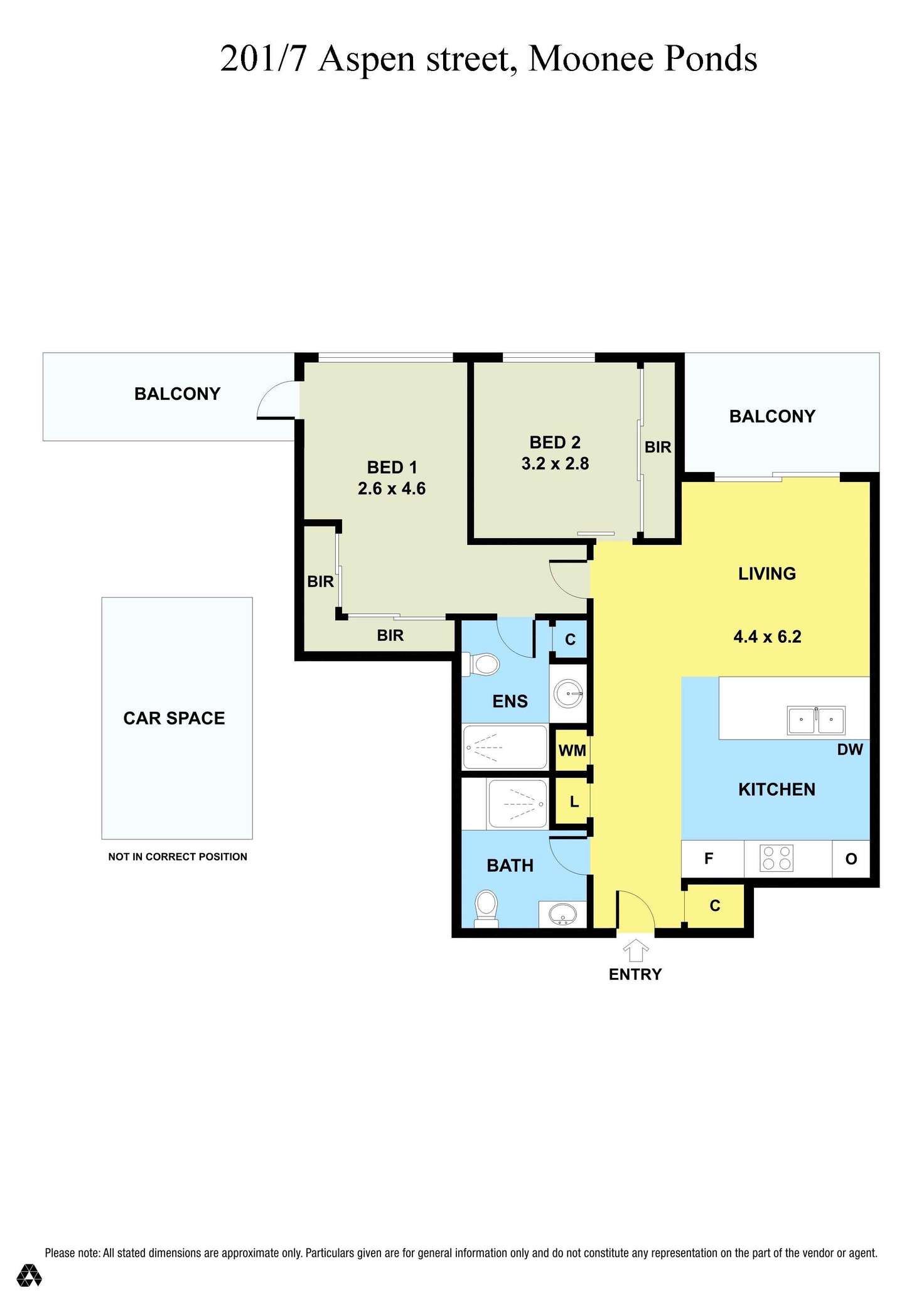 Floorplan of Homely apartment listing, 201/7 Aspen Street, Moonee Ponds VIC 3039