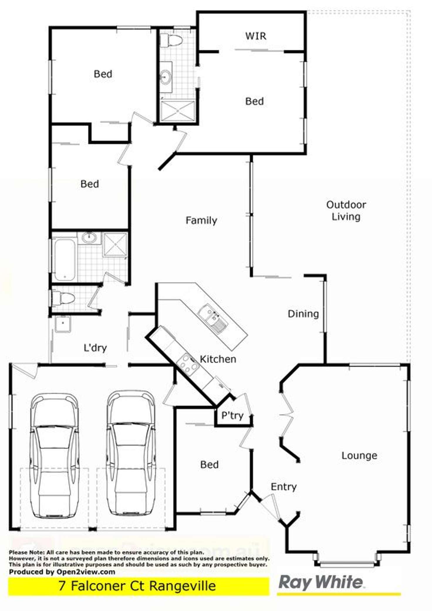 Floorplan of Homely house listing, 7 Falconer Court, Rangeville QLD 4350