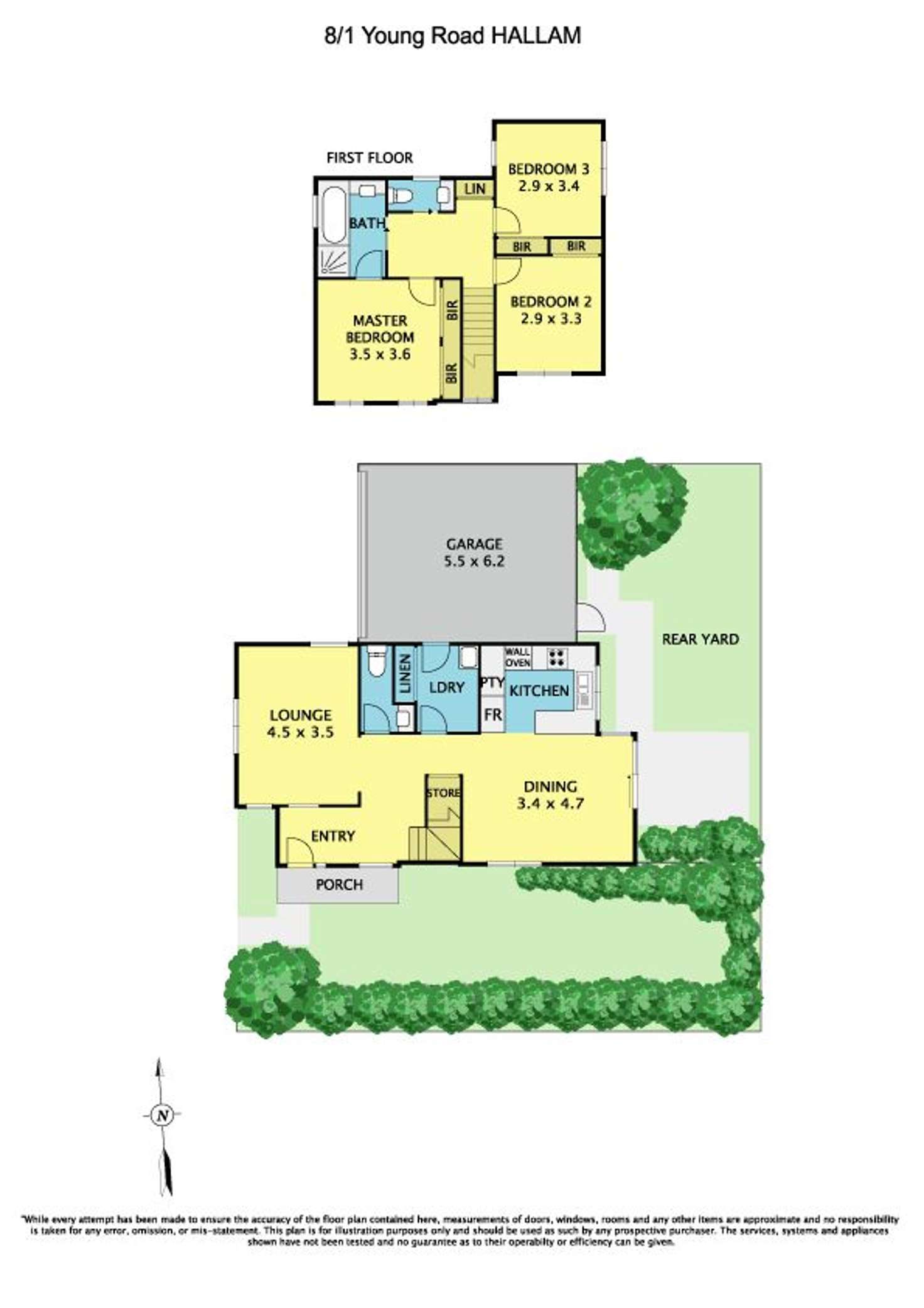Floorplan of Homely townhouse listing, 8/1 Young Road, Hallam VIC 3803