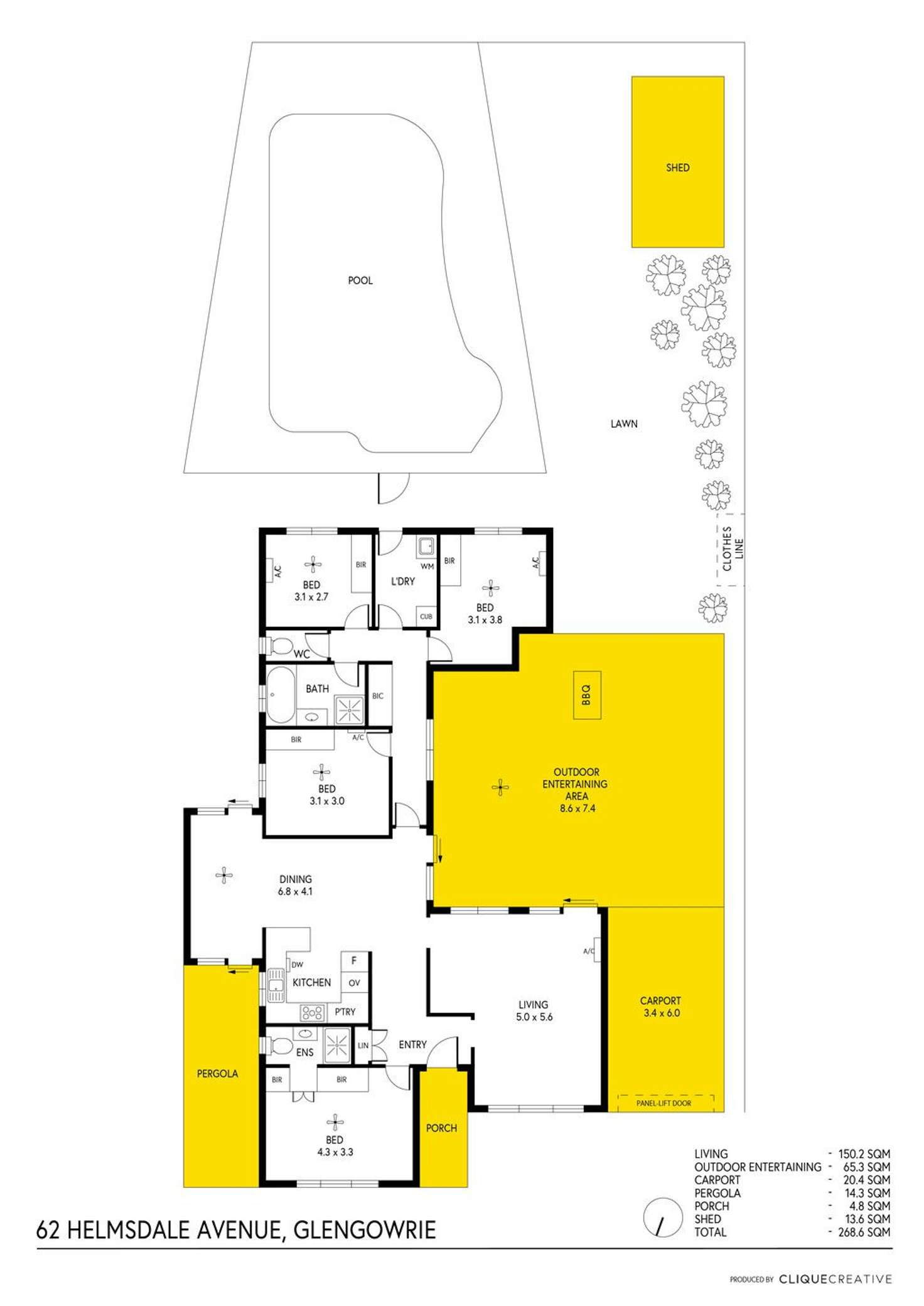 Floorplan of Homely house listing, 62 Helmsdale Avenue, Glengowrie SA 5044