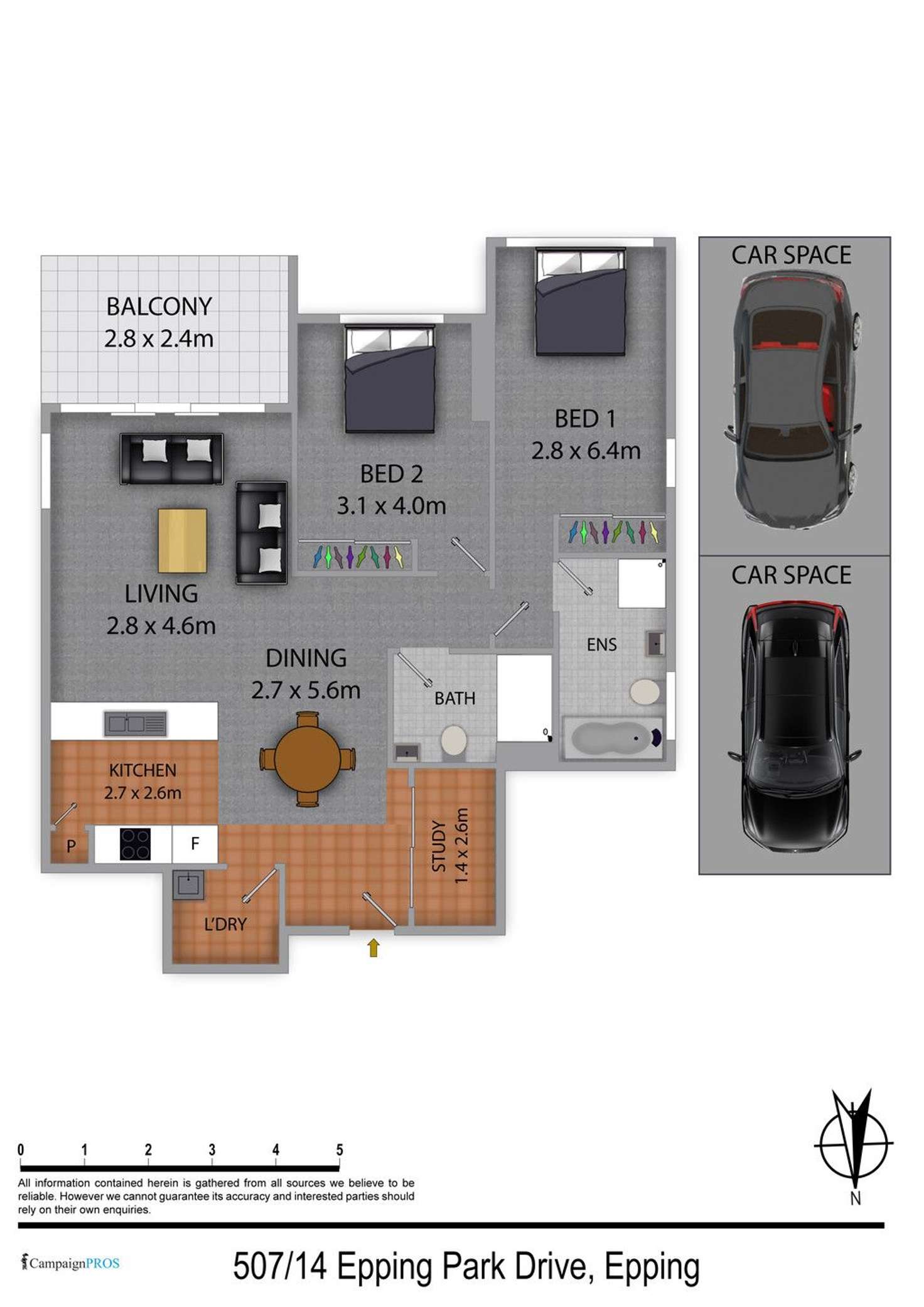 Floorplan of Homely apartment listing, 507/14 Epping Park Drive, Epping NSW 2121
