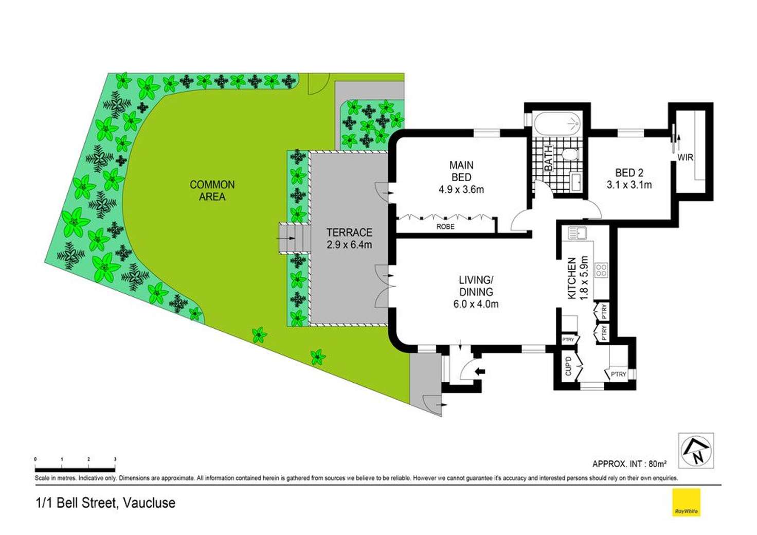 Floorplan of Homely apartment listing, 1/1 Bell Street, Vaucluse NSW 2030