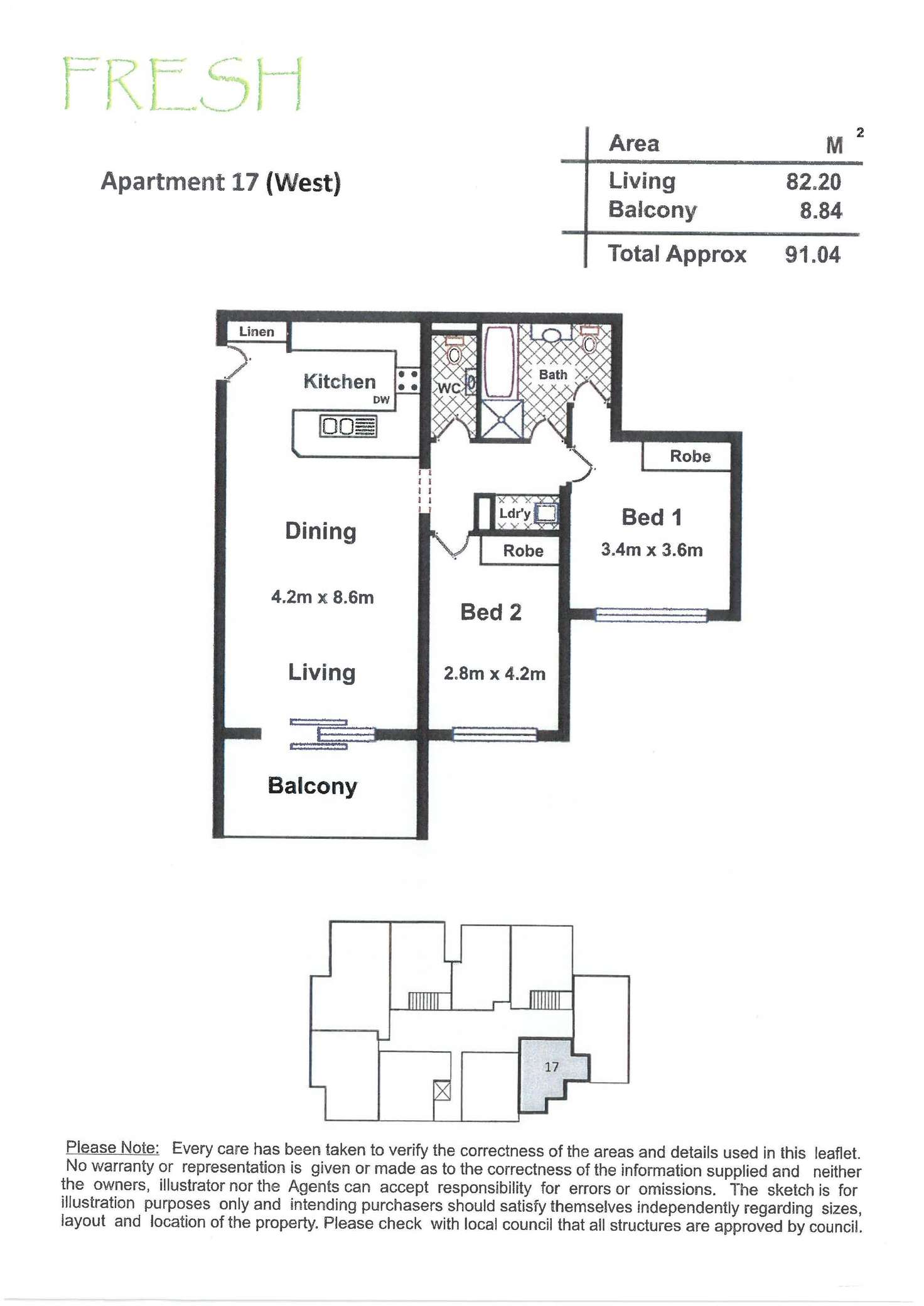 Floorplan of Homely apartment listing, 204/25 Warner Avenue, Findon SA 5023
