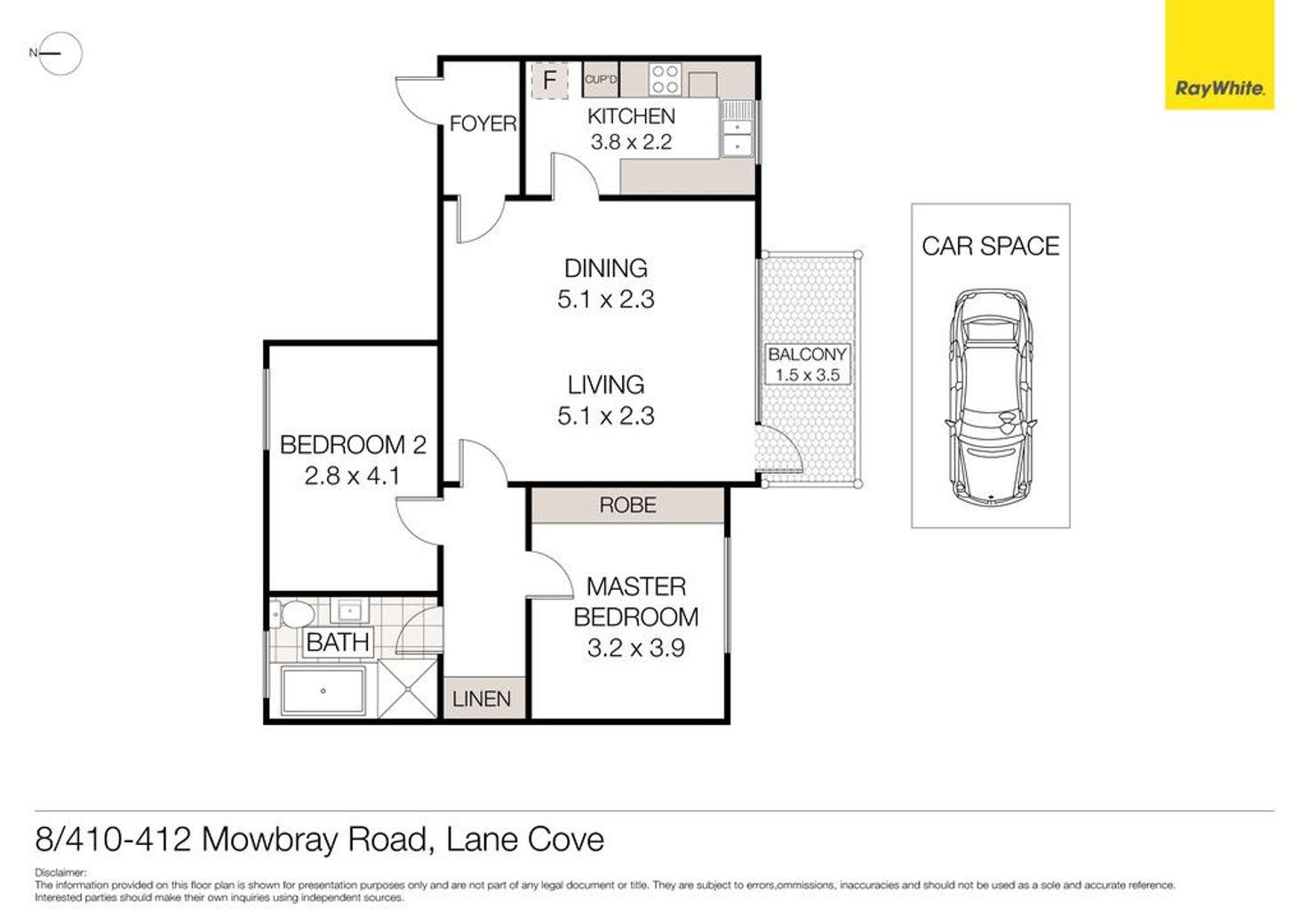 Floorplan of Homely unit listing, 8/410-412 Mowbray Road, Lane Cove NSW 2066