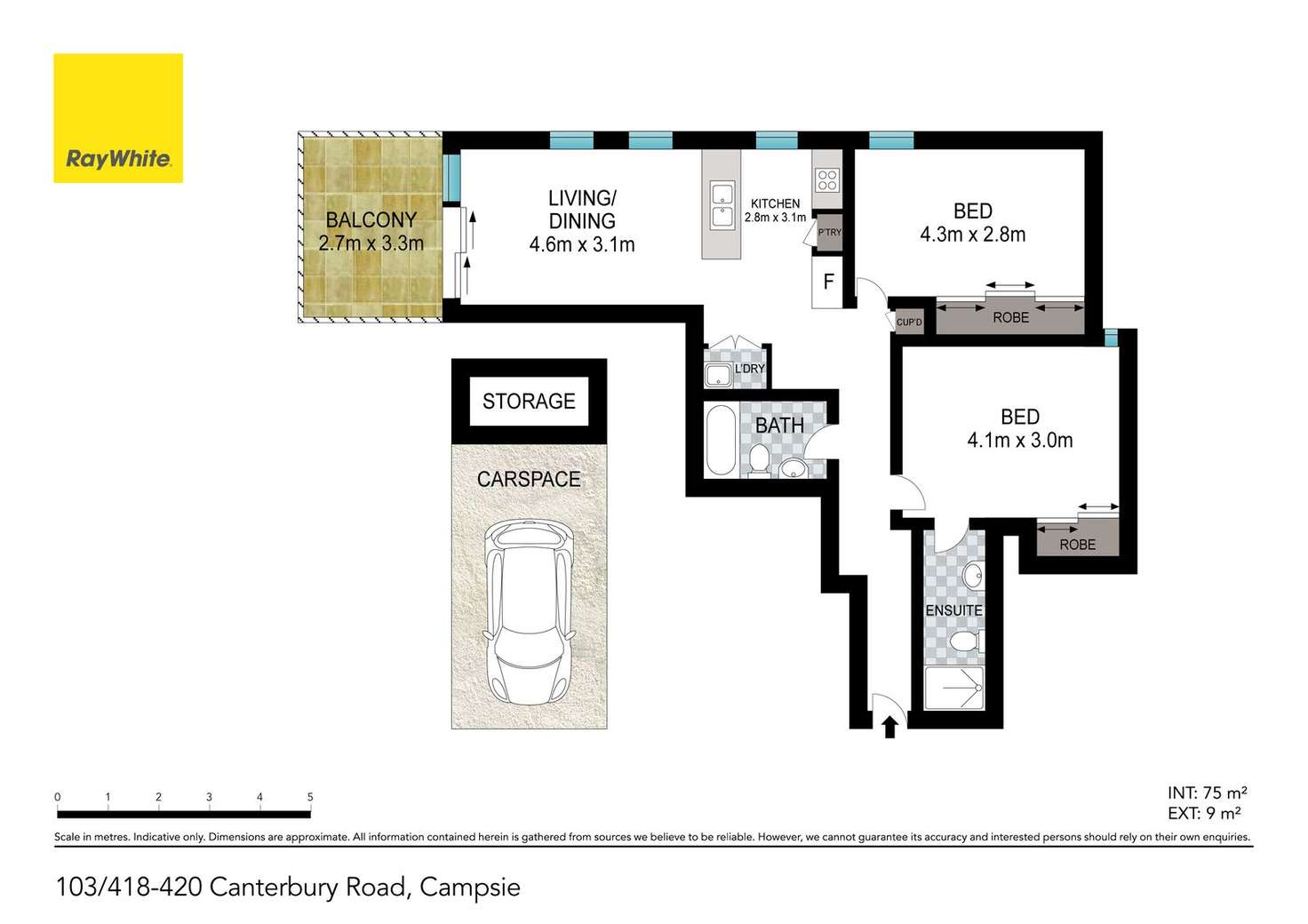 Floorplan of Homely apartment listing, 103/418-420 Canterbury Road, Campsie NSW 2194