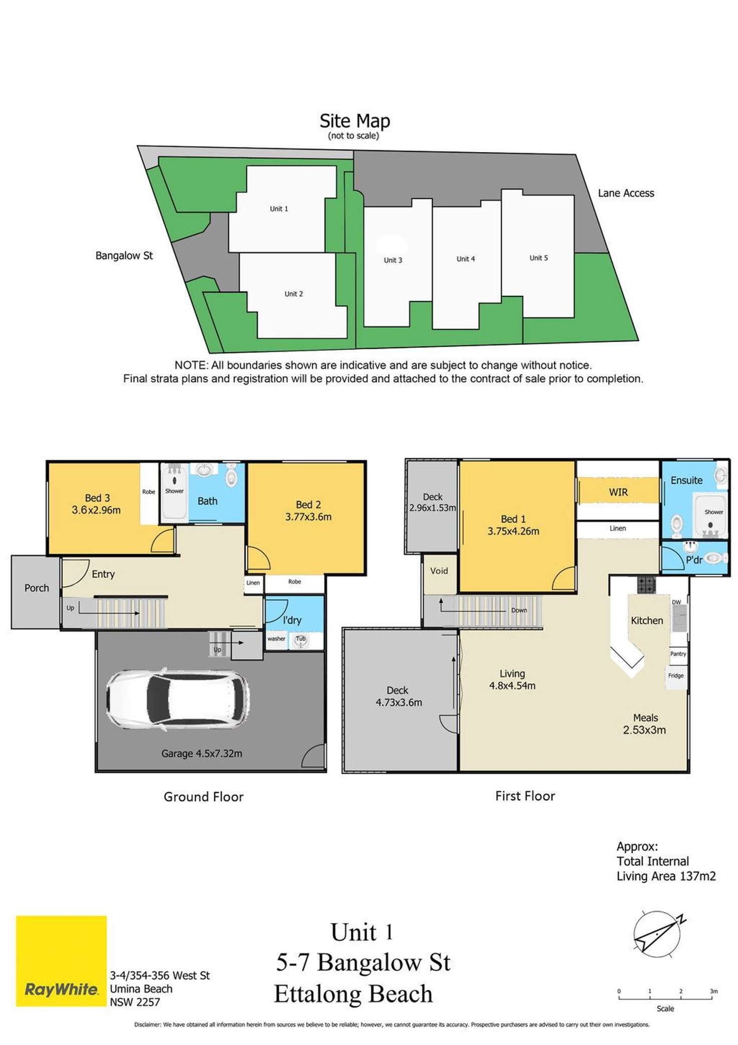 Floorplan of Homely townhouse listing, 1-2/5 Bangalow Street, Ettalong Beach NSW 2257