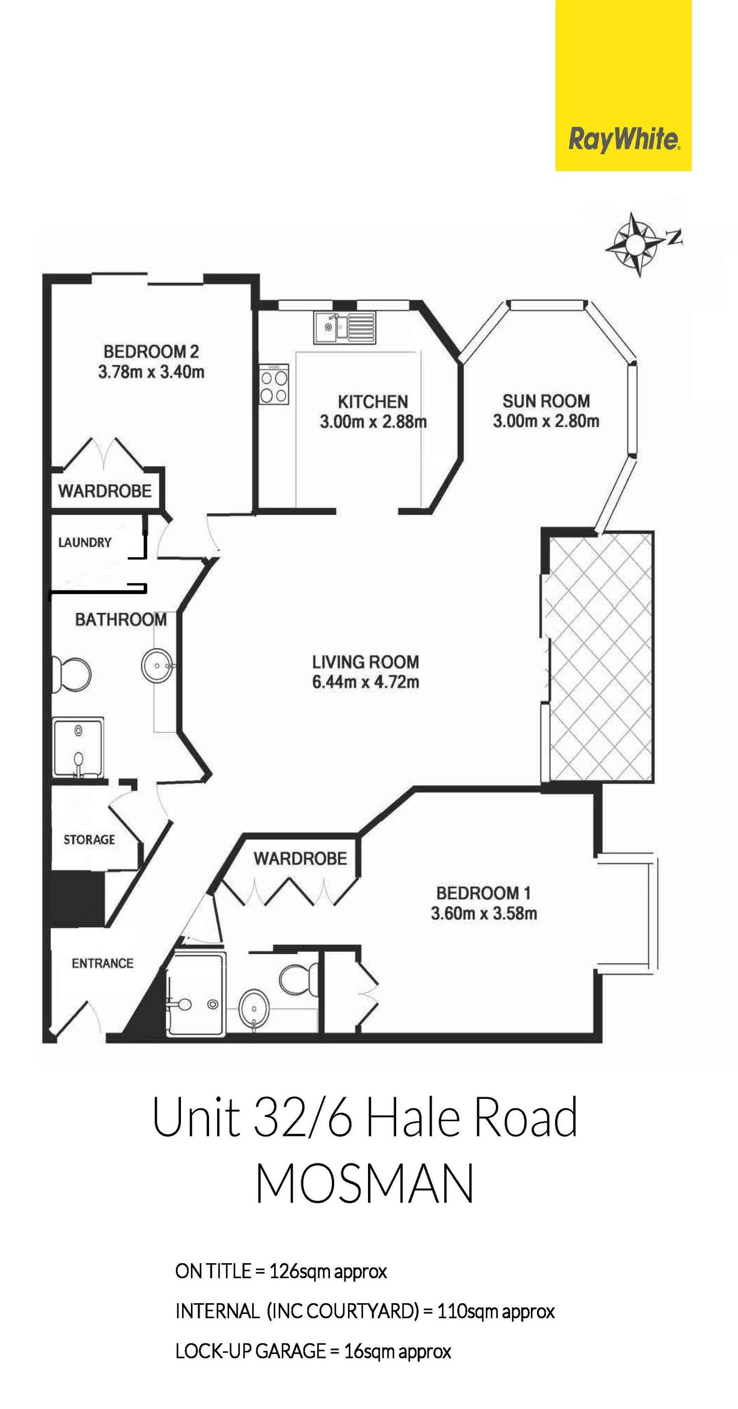 Floorplan of Homely apartment listing, 32/6 Hale Road, Mosman NSW 2088