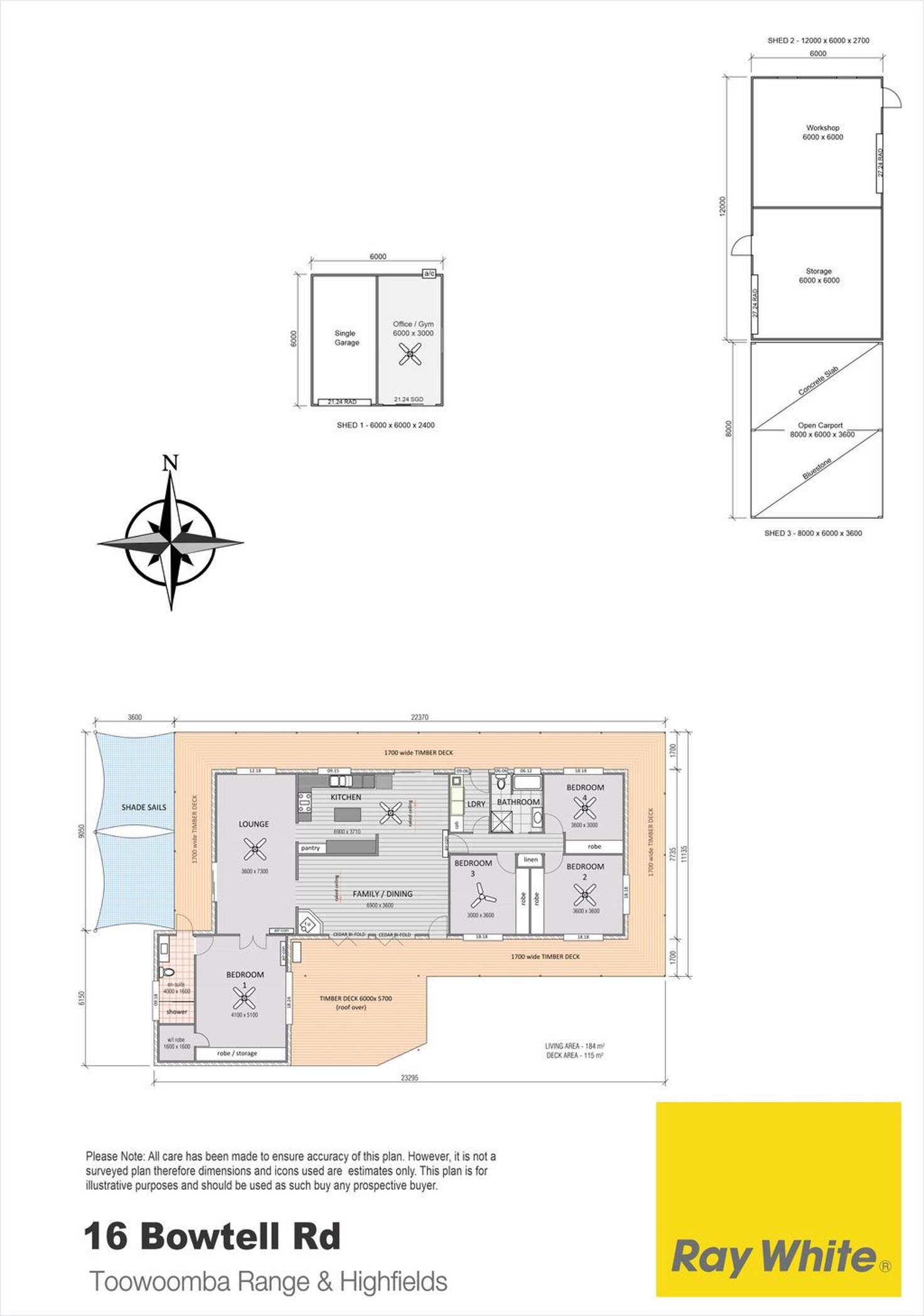 Floorplan of Homely house listing, 16 Bowtell Drive, Highfields QLD 4352