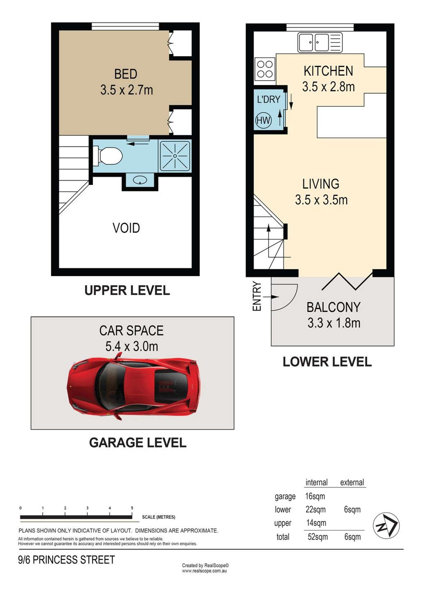 Floorplan of Homely apartment listing, 9/6 Princess Street, Paddington QLD 4064
