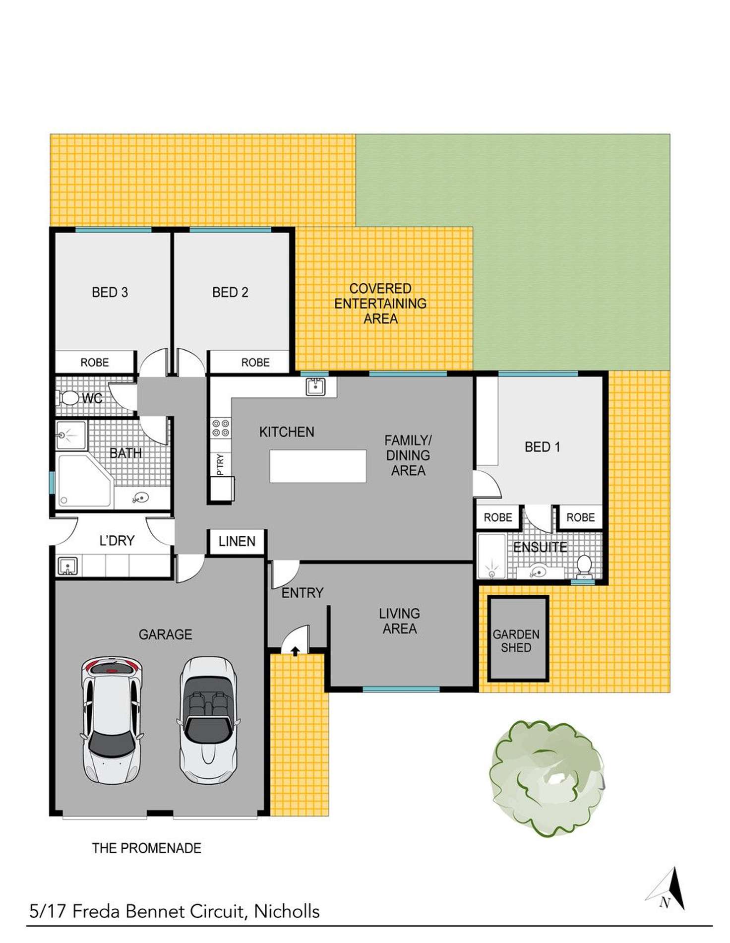 Floorplan of Homely townhouse listing, 5/17 Freda Bennett Circuit, Nicholls ACT 2913