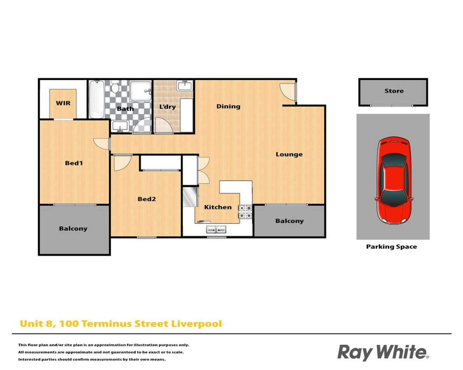 Floorplan of Homely unit listing, 8/100 Terminus Street, Liverpool NSW 2170