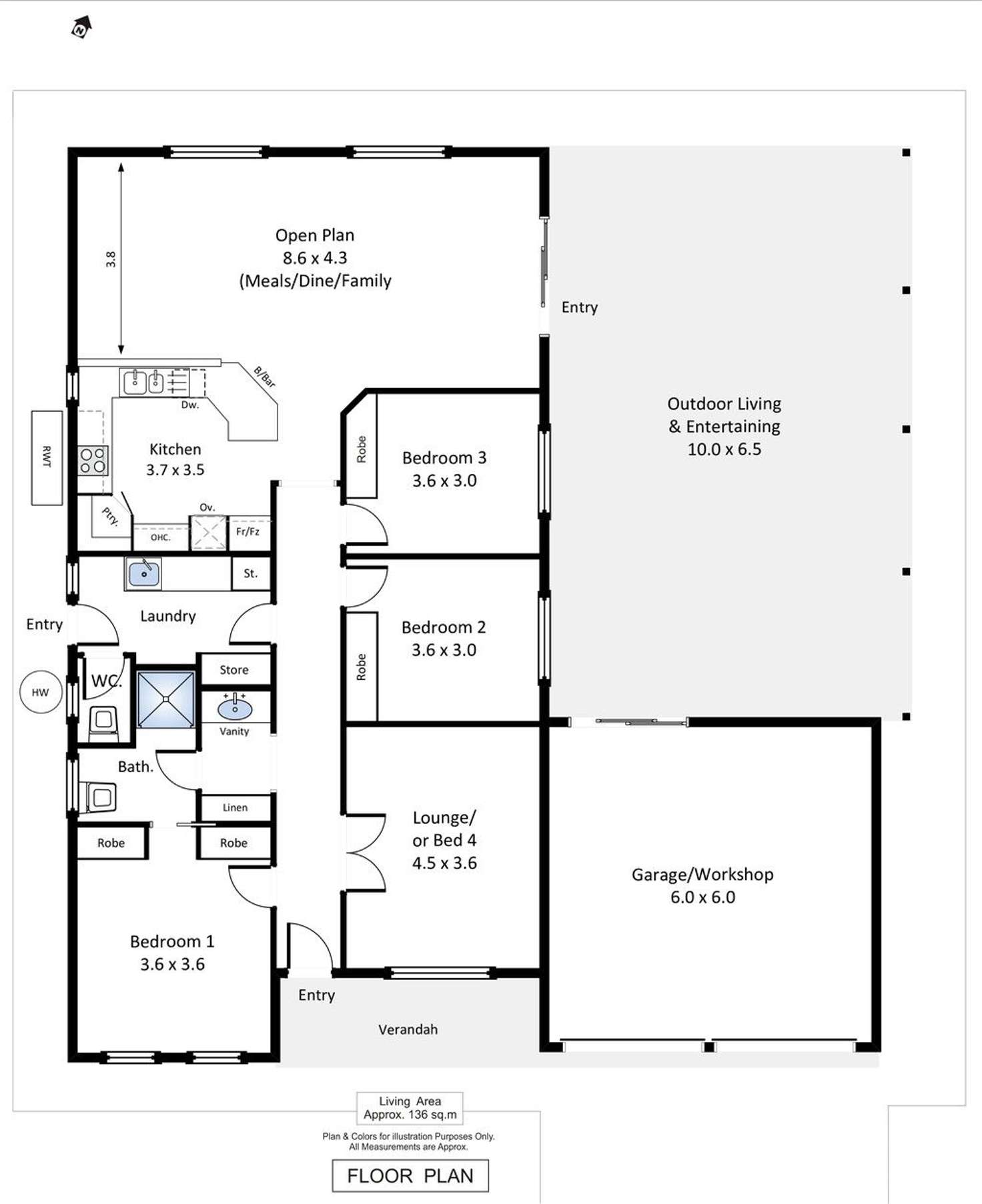 Floorplan of Homely house listing, 20 Orchard Drive, Renmark SA 5341