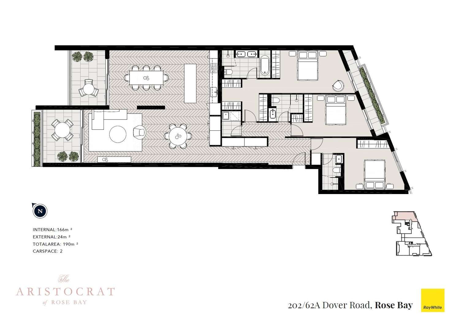 Floorplan of Homely apartment listing, 202/62A Dover Road, Rose Bay NSW 2029