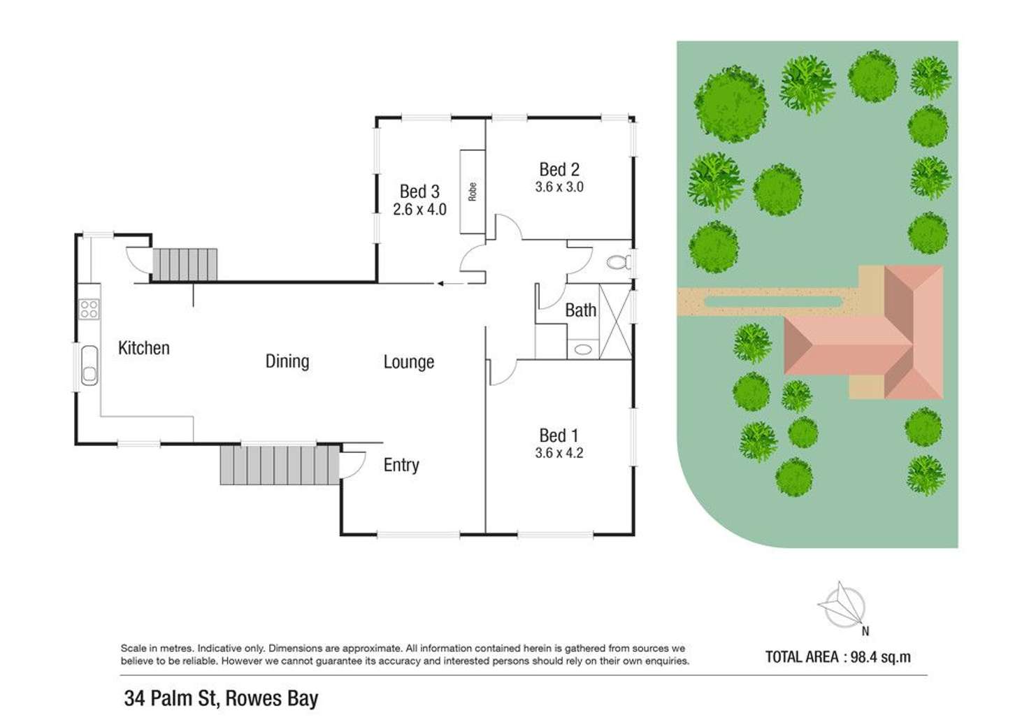 Floorplan of Homely house listing, 34 Palm Street, Rowes Bay QLD 4810