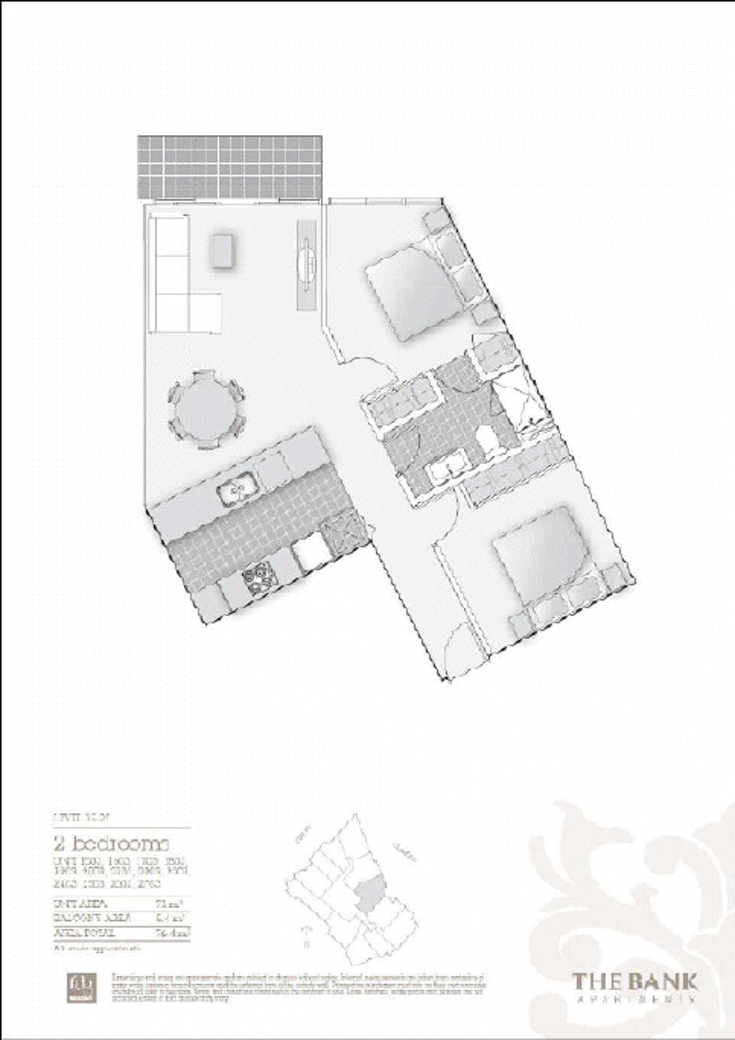 Floorplan of Homely apartment listing, 3003/283 City Road, Southbank VIC 3006
