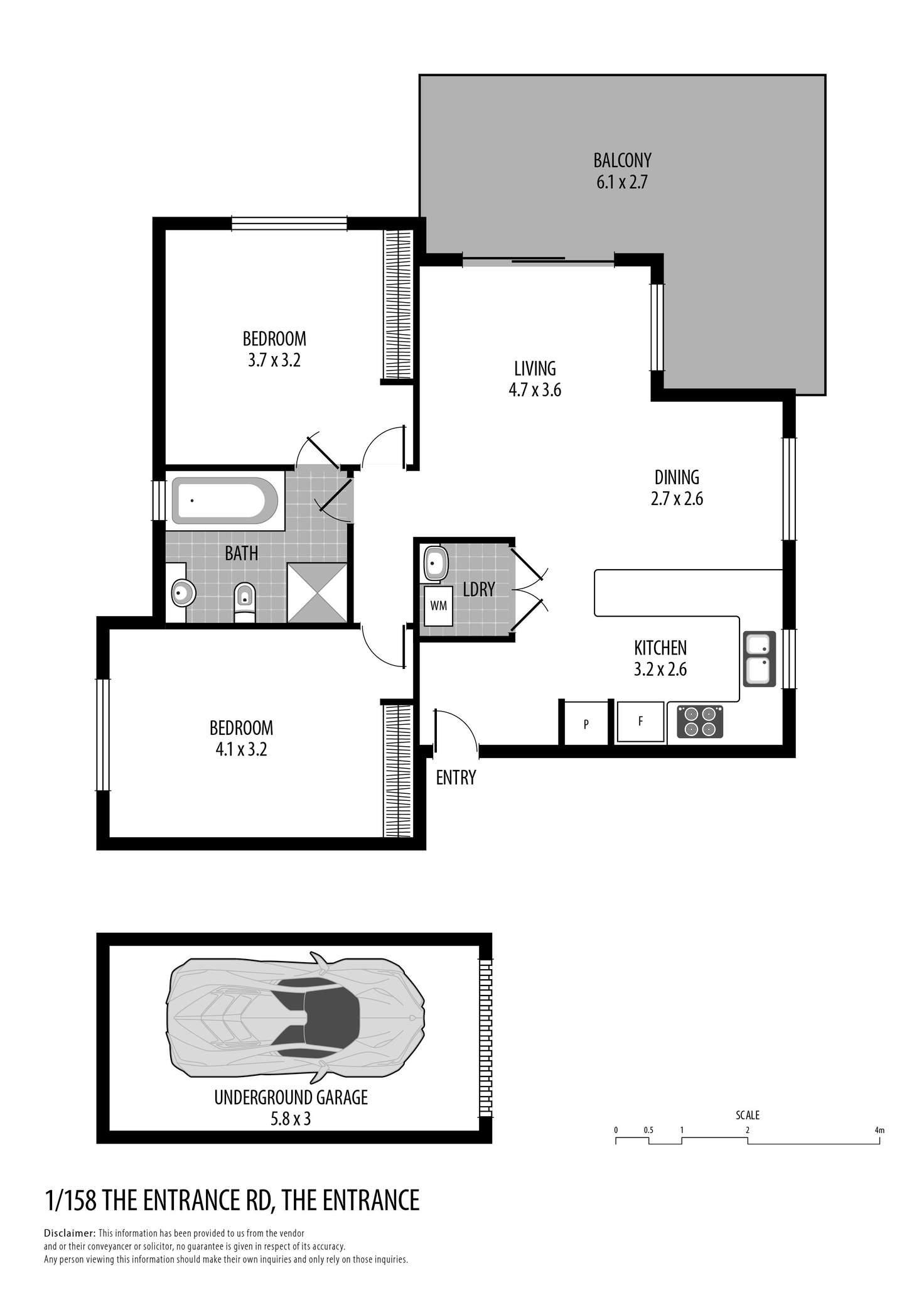 Floorplan of Homely house listing, 1/158 The Entrance Road, The Entrance NSW 2261