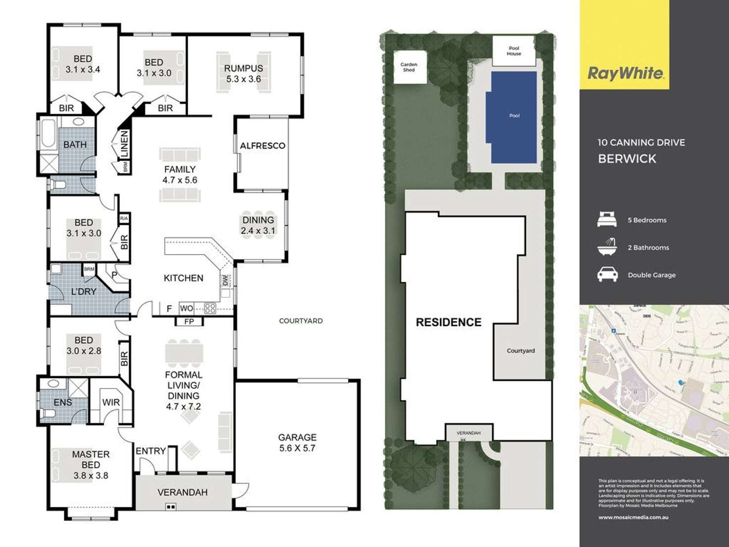 Floorplan of Homely house listing, 10 Canning Drive, Berwick VIC 3806