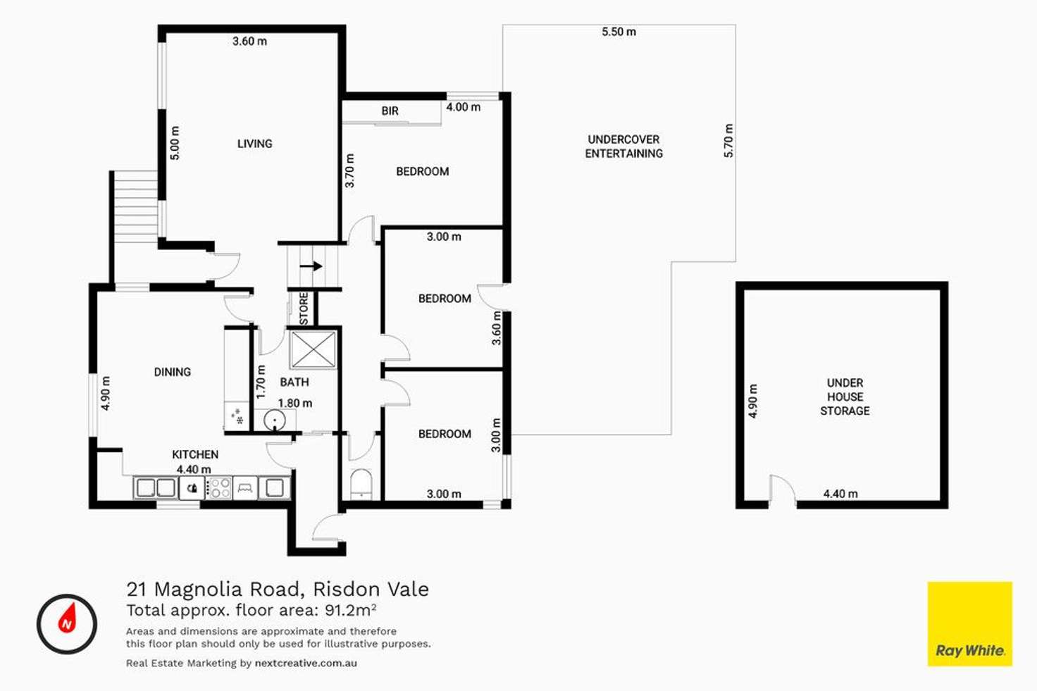 Floorplan of Homely house listing, 21 Magnolia Road, Risdon Vale TAS 7016