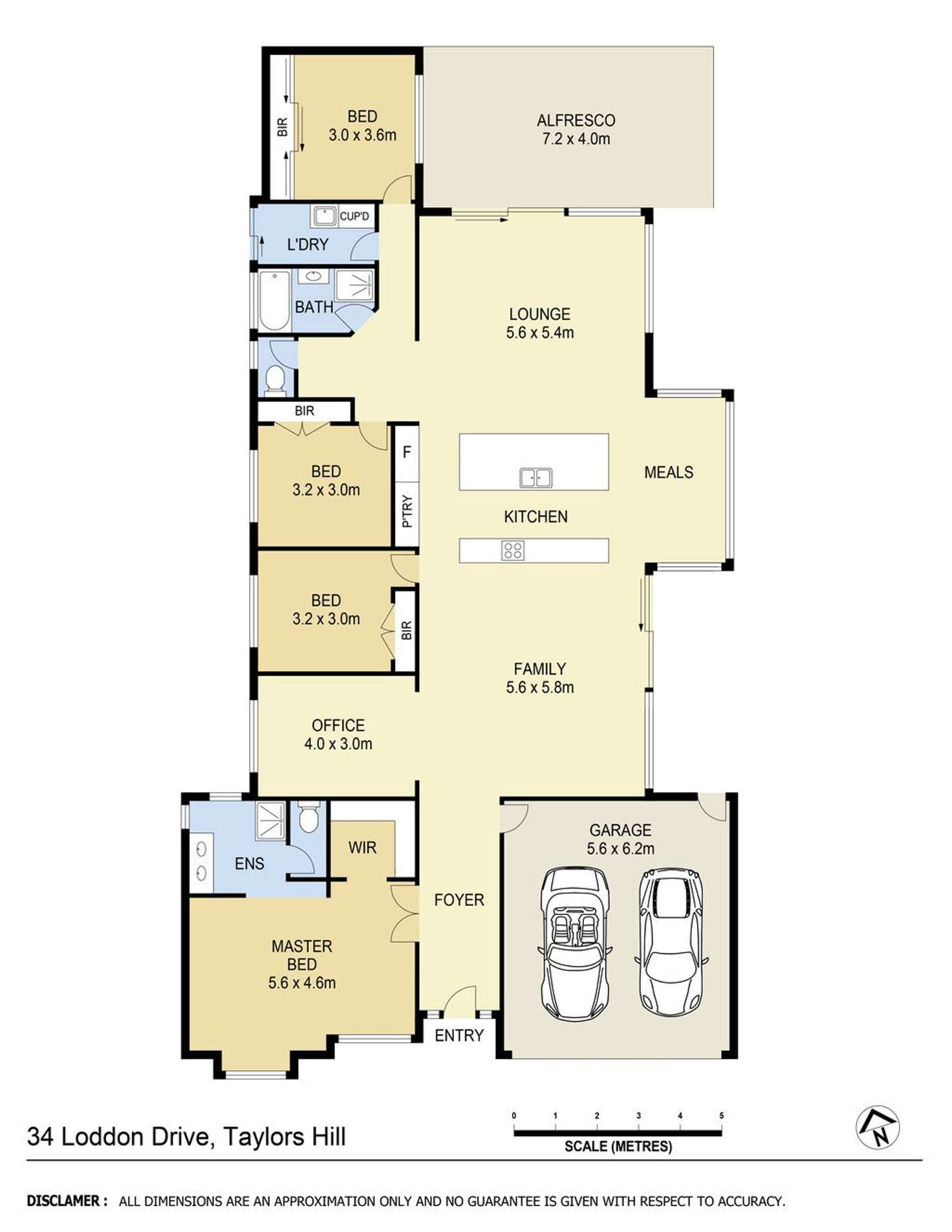 Floorplan of Homely house listing, 34 Loddon Drive, Taylors Hill VIC 3037