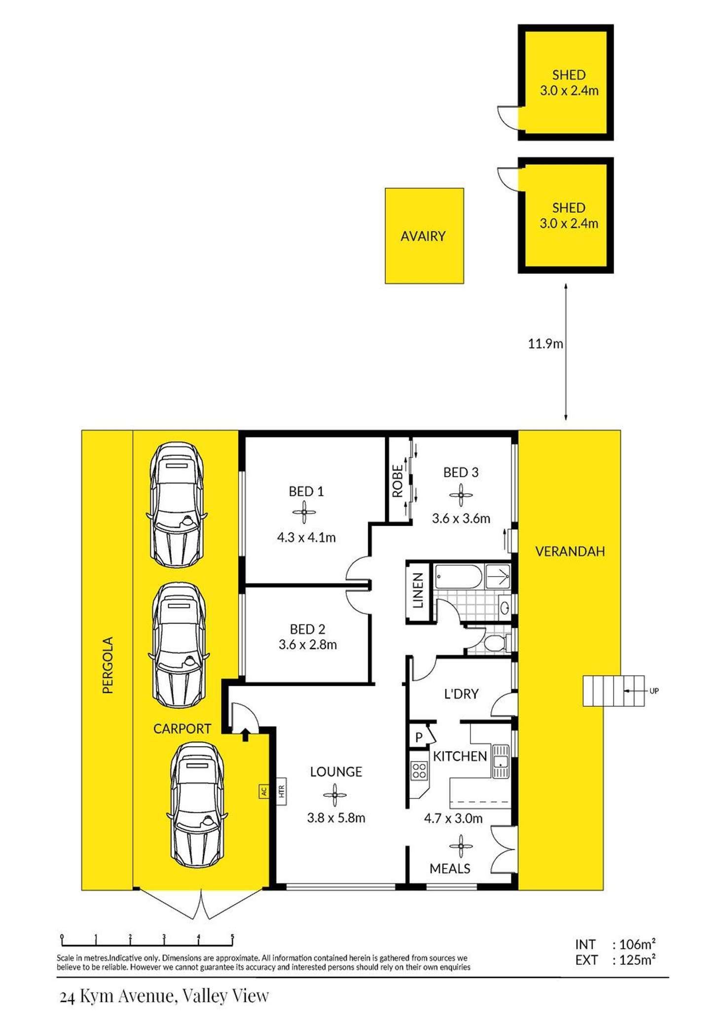 Floorplan of Homely house listing, 24 Kym Avenue, Valley View SA 5093