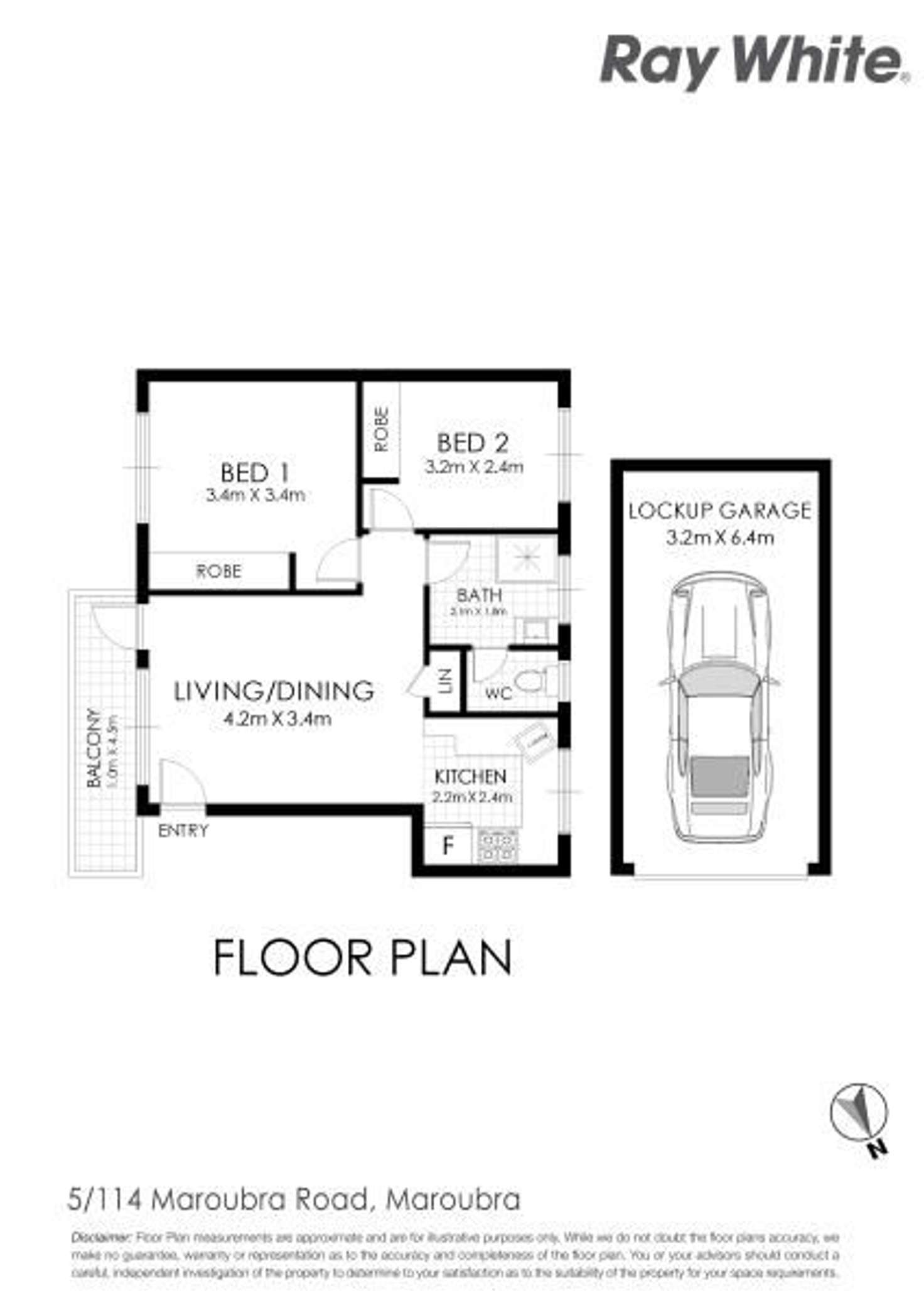 Floorplan of Homely apartment listing, 5/114 Maroubra Road, Maroubra NSW 2035