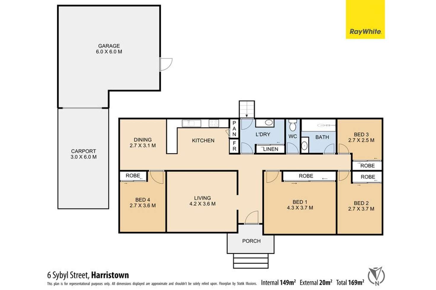 Floorplan of Homely house listing, 6 Sybyl Street, Harristown QLD 4350
