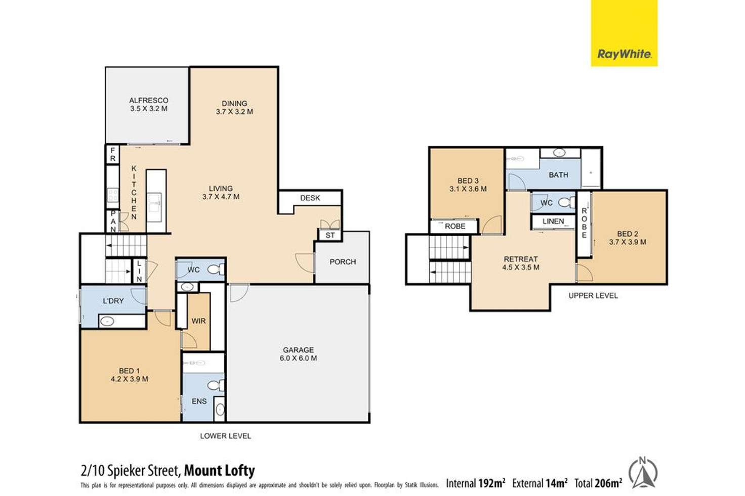 Floorplan of Homely townhouse listing, Unit 2/10 Spieker Street, Mount Lofty QLD 4350