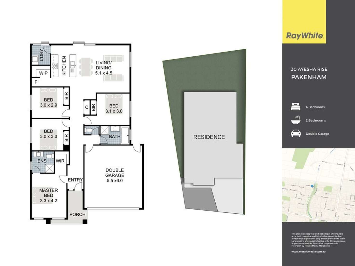 Floorplan of Homely house listing, 30 Ayesha Rise, Pakenham VIC 3810