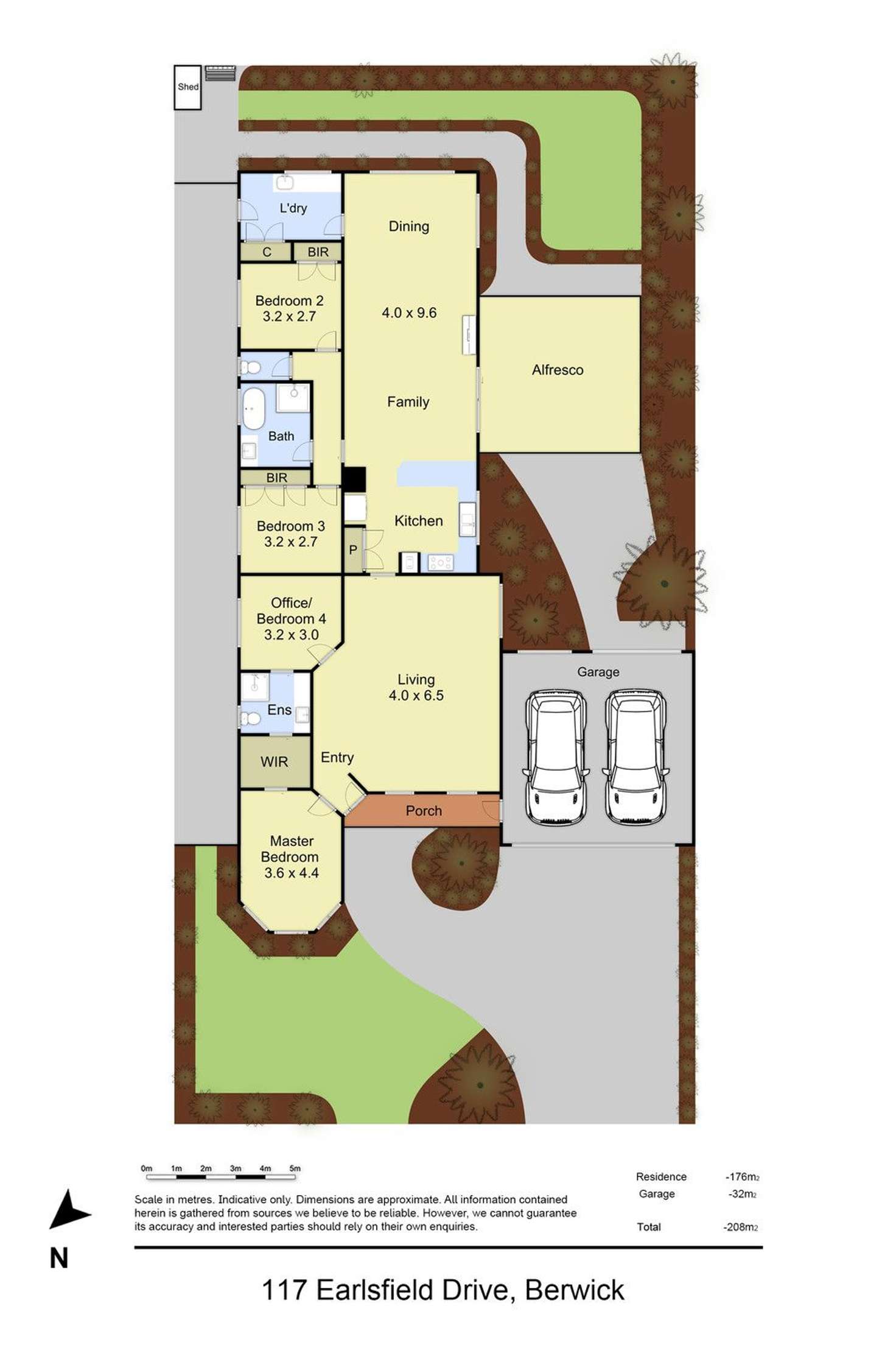Floorplan of Homely house listing, 117 Earlsfield Drive, Berwick VIC 3806