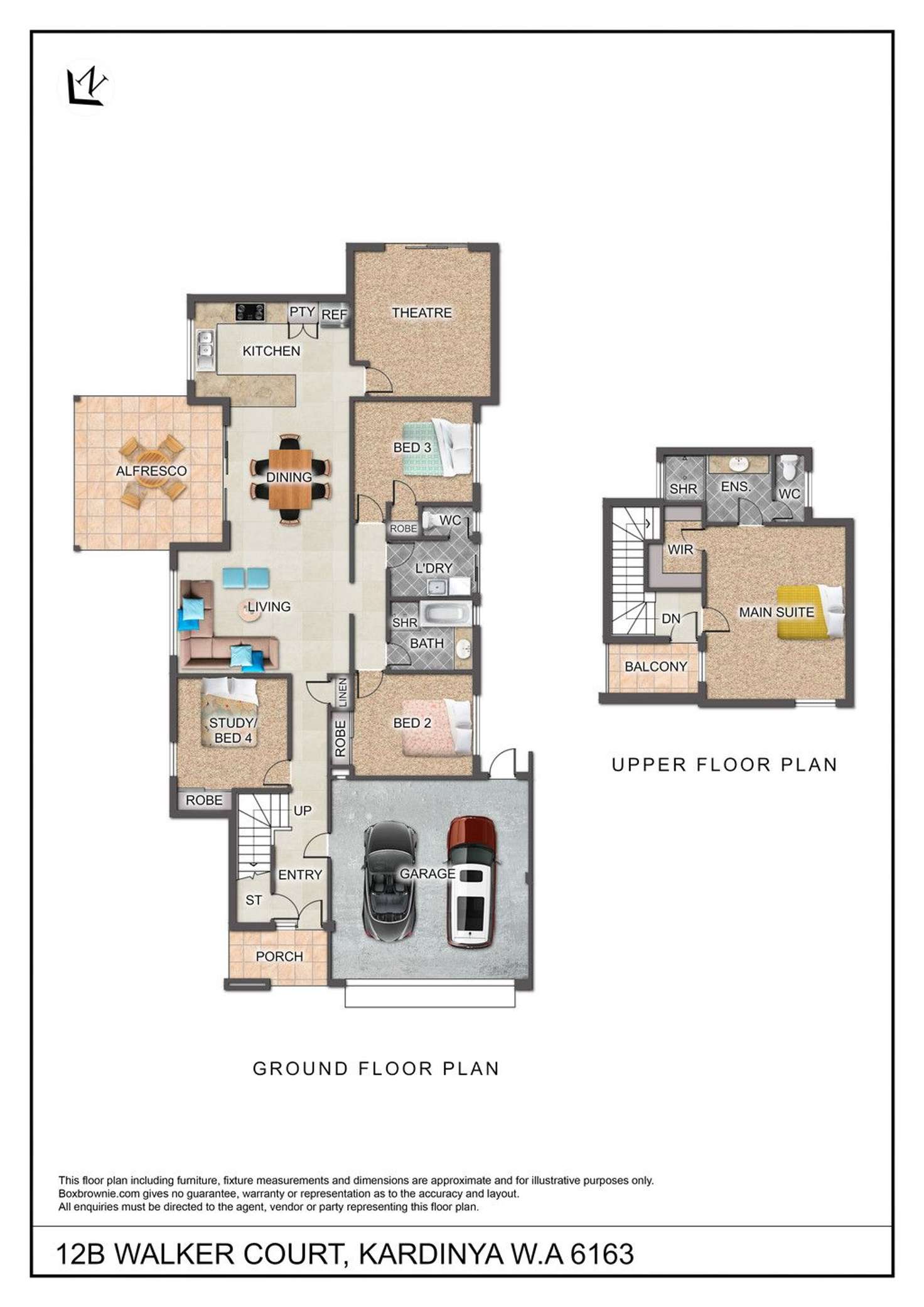 Floorplan of Homely house listing, 12B Walker Court, Kardinya WA 6163