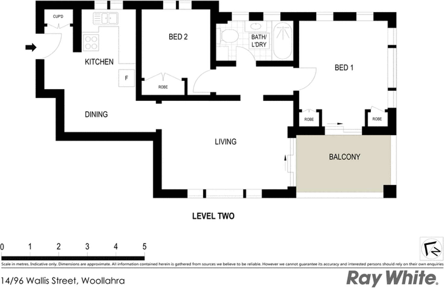 Floorplan of Homely apartment listing, 14/96 Wallis Street, Woollahra NSW 2025