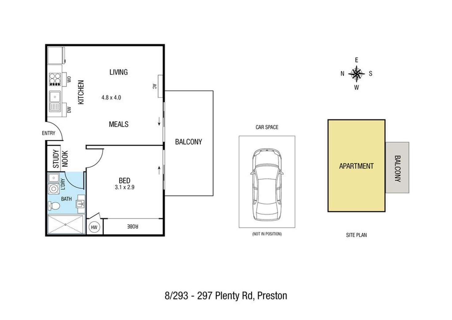 Floorplan of Homely apartment listing, 8/293-297 Plenty Road, Preston VIC 3072