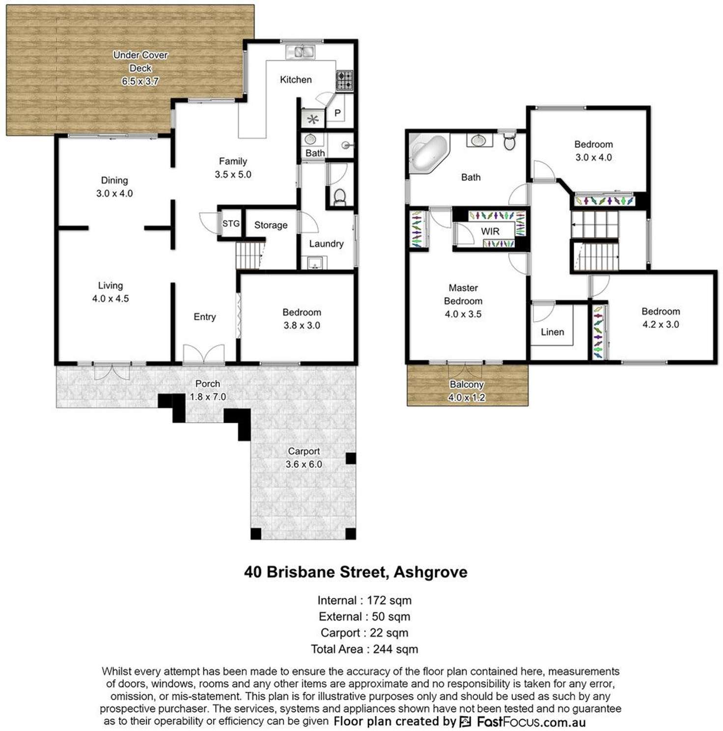 Floorplan of Homely house listing, 40 Brisbane Street, Ashgrove QLD 4060