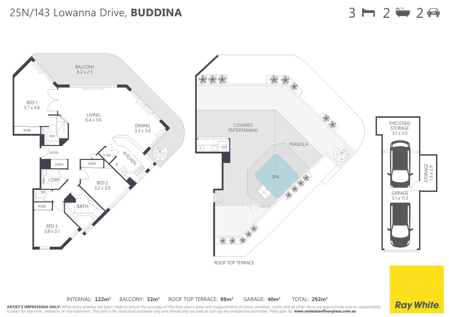 Floorplan of Homely unit listing, 25N/143 Lowanna Drive, Buddina QLD 4575