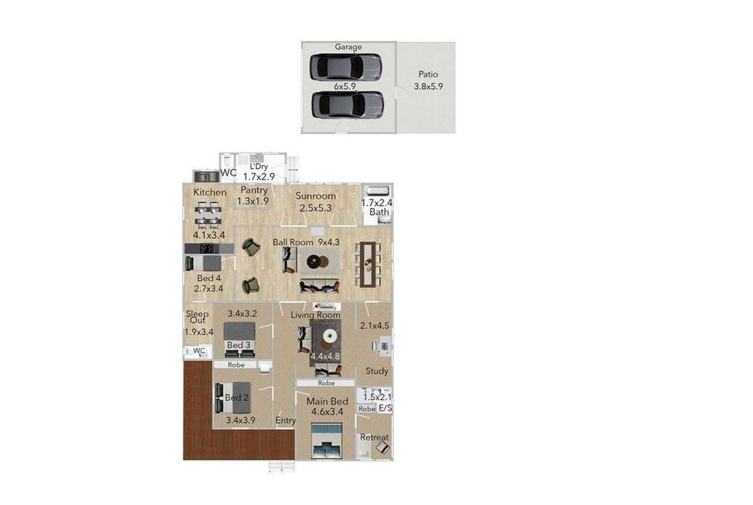 Floorplan of Homely house listing, 6 Cribb Street, Sadliers Crossing QLD 4305