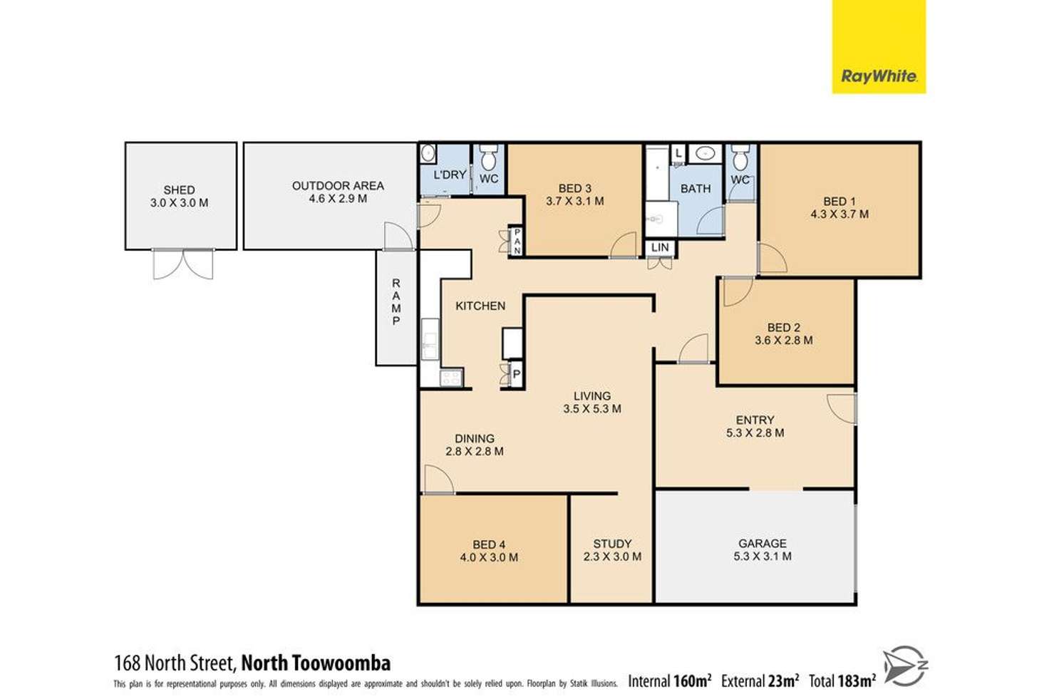 Floorplan of Homely house listing, 168 North Street, North Toowoomba QLD 4350