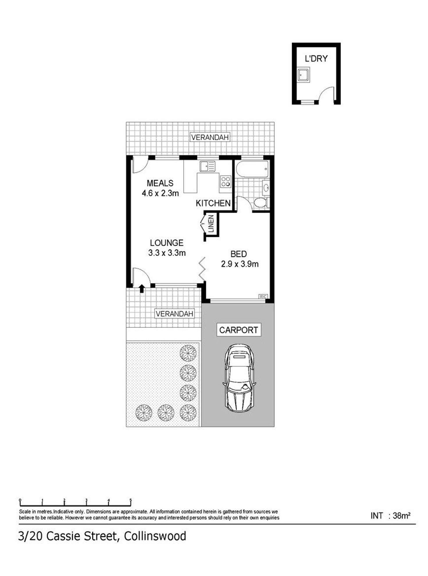 Floorplan of Homely unit listing, 3/20 Cassie Street, Collinswood SA 5081