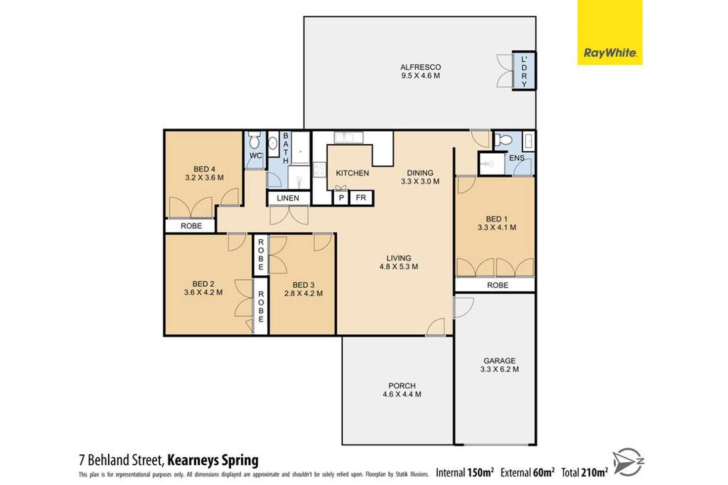 Floorplan of Homely house listing, 7 Behland Street, Kearneys Spring QLD 4350