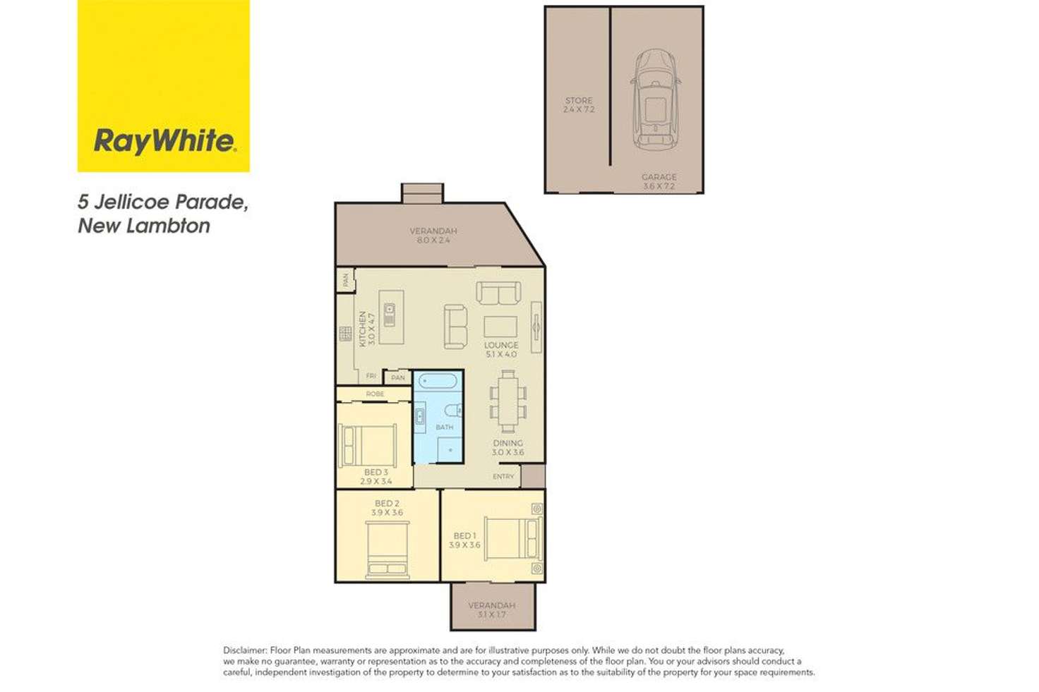 Floorplan of Homely house listing, 5 Jellicoe Parade, New Lambton NSW 2305