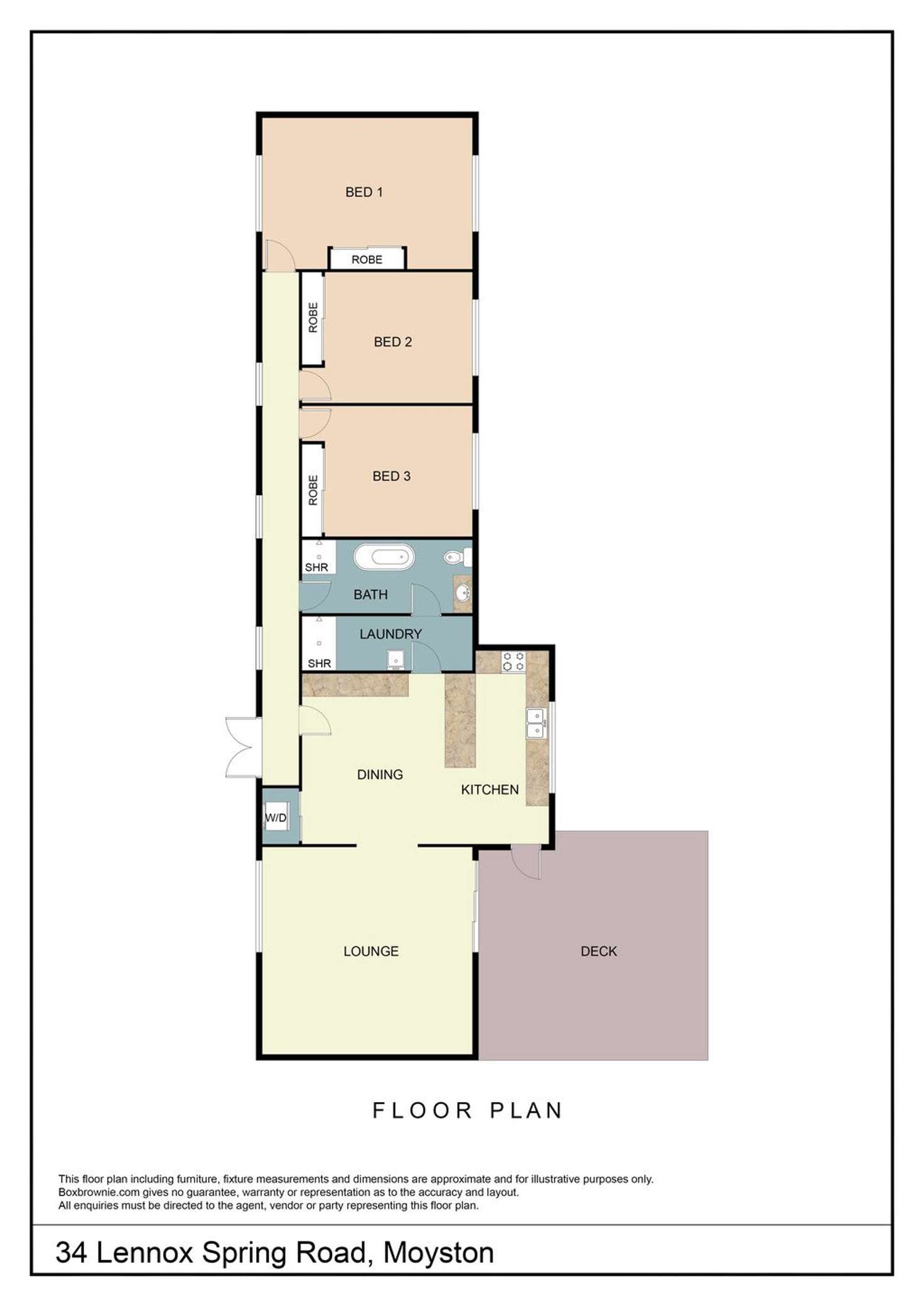 Floorplan of Homely acreageSemiRural listing, 34 Lennox Springs Road, Moyston VIC 3377