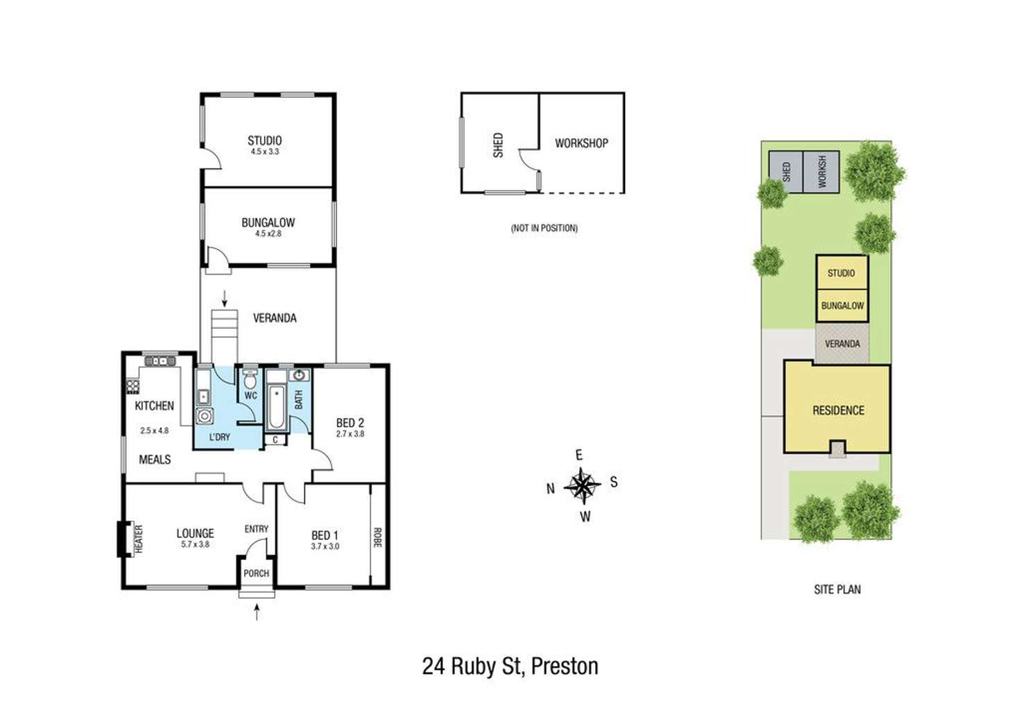 Floorplan of Homely house listing, 24 Ruby Street, Preston VIC 3072