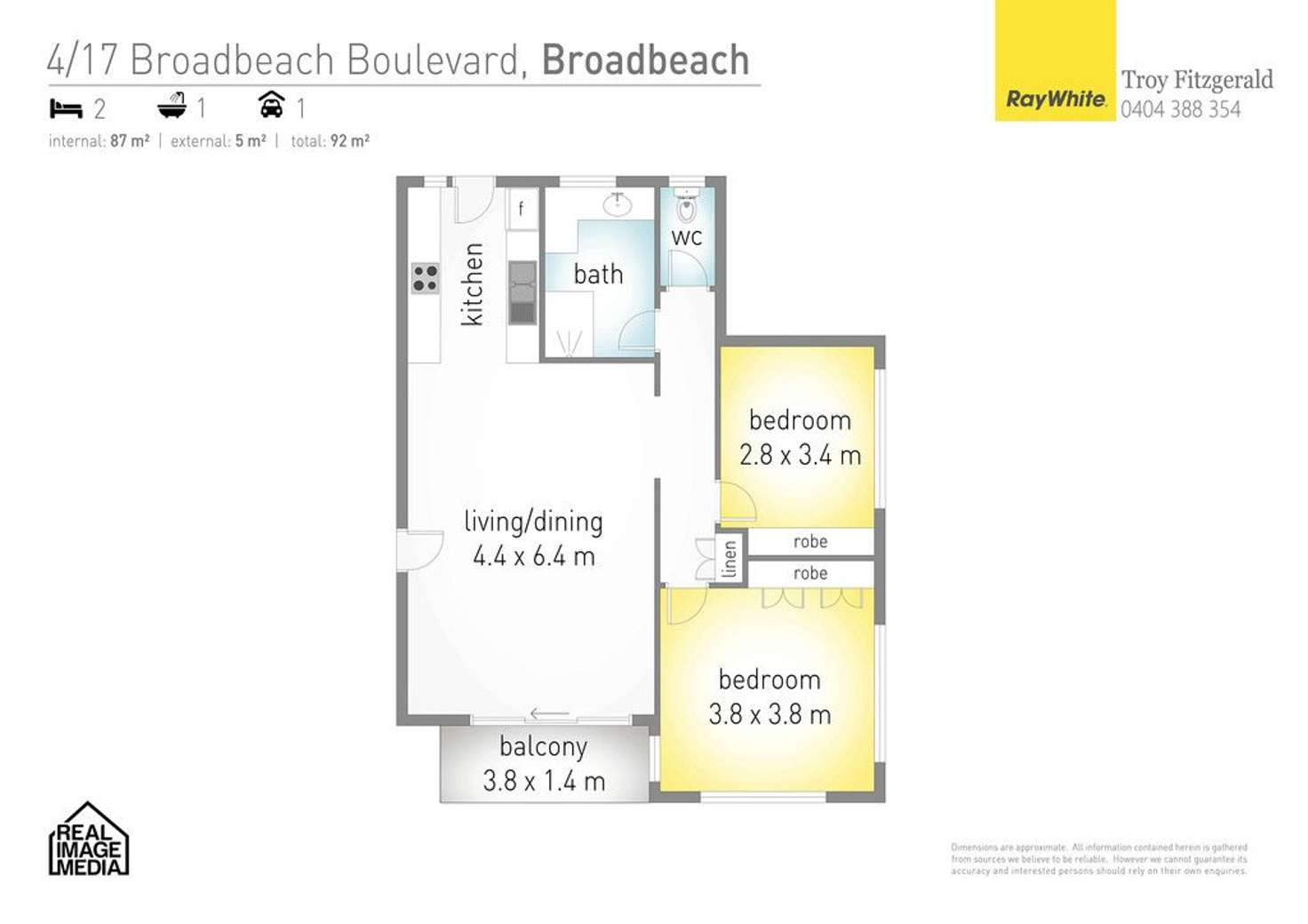 Floorplan of Homely apartment listing, 4/17 Broadbeach Boulevard, Broadbeach QLD 4218