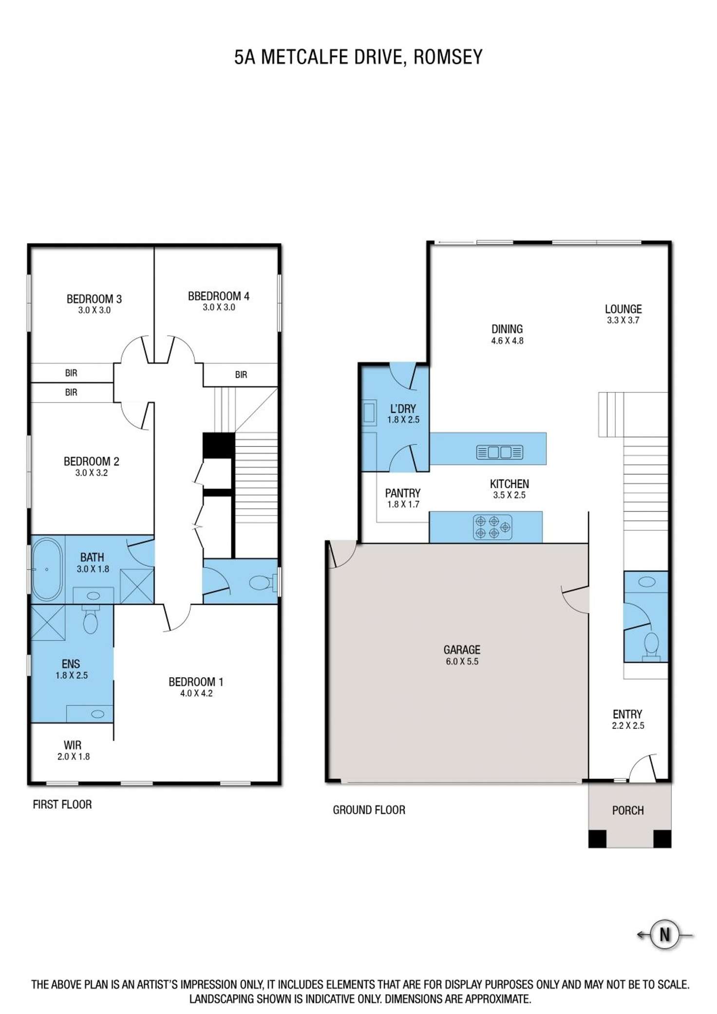 Floorplan of Homely house listing, 5a Metcalfe Drive, Romsey VIC 3434